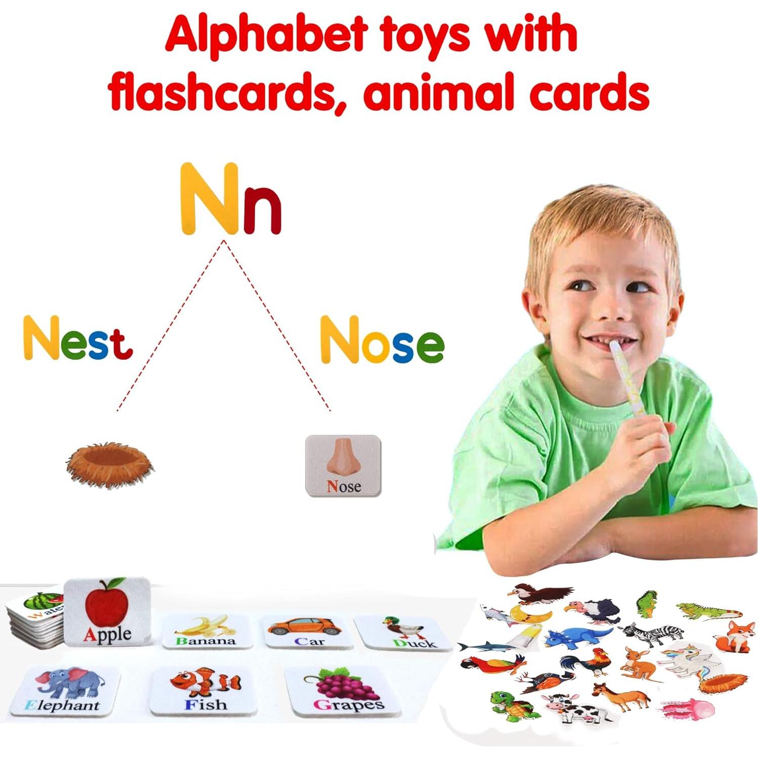 Juguetes de Aprendizaje Craftstory 130 Pcs Alfabeto Montessori