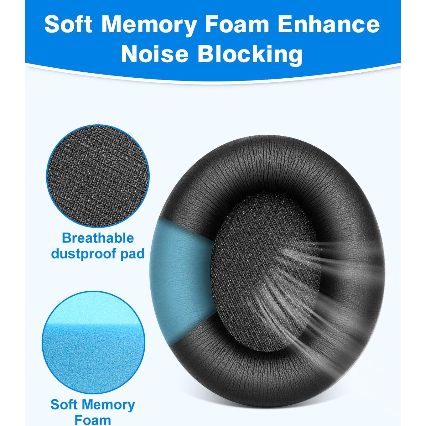 Almohadillas de Reemplazo Link Dream para Beats Studio Pro - Espuma de Memoria, Aislamiento de Ruido, Color Negro