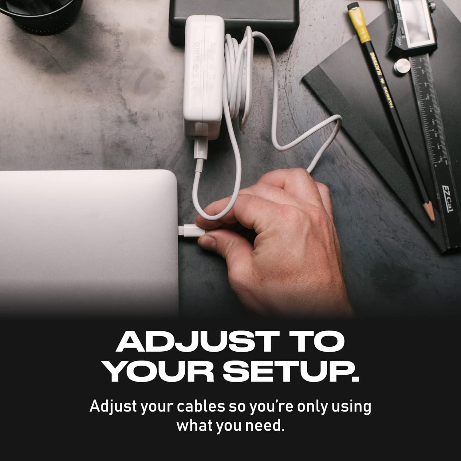 Organizador de Cargador Fuse Reel Side Kick Blanco 60W