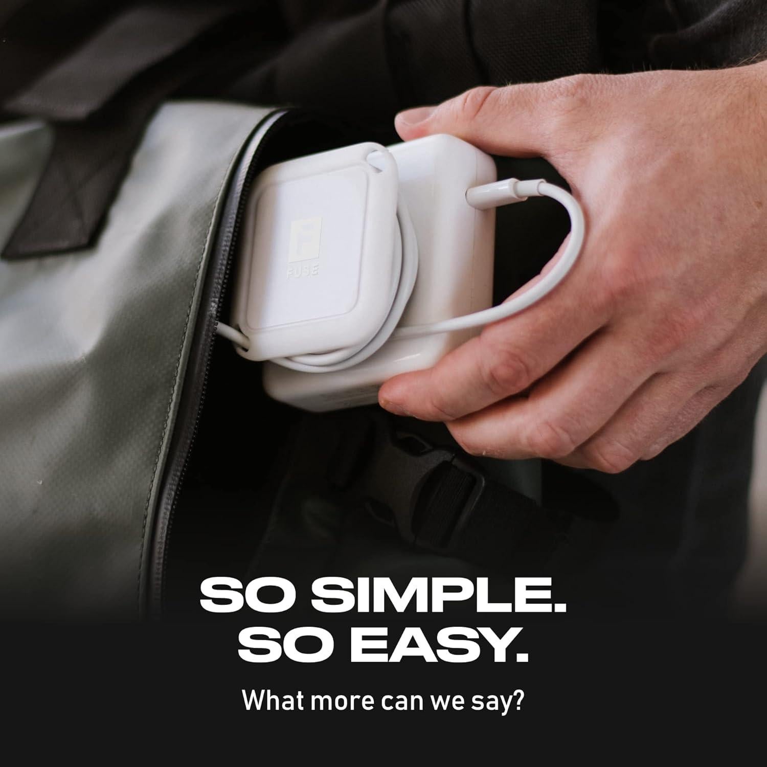 Organizador de Cargador Fuse Reel Side Kick Blanco 60W