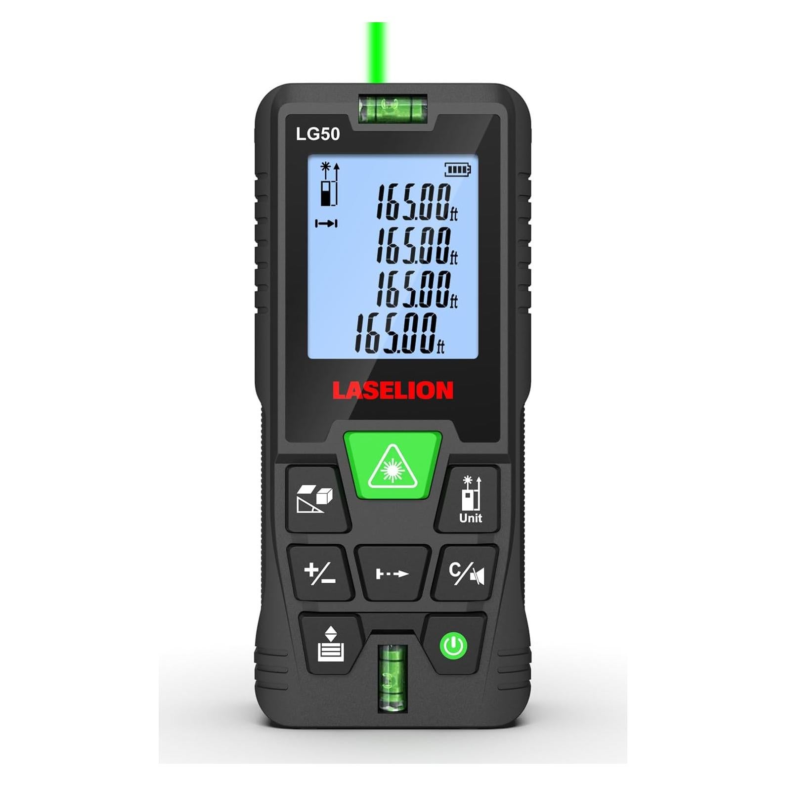 Medidor de Distancia Láser LASELION LG50 50m Pantalla LCD