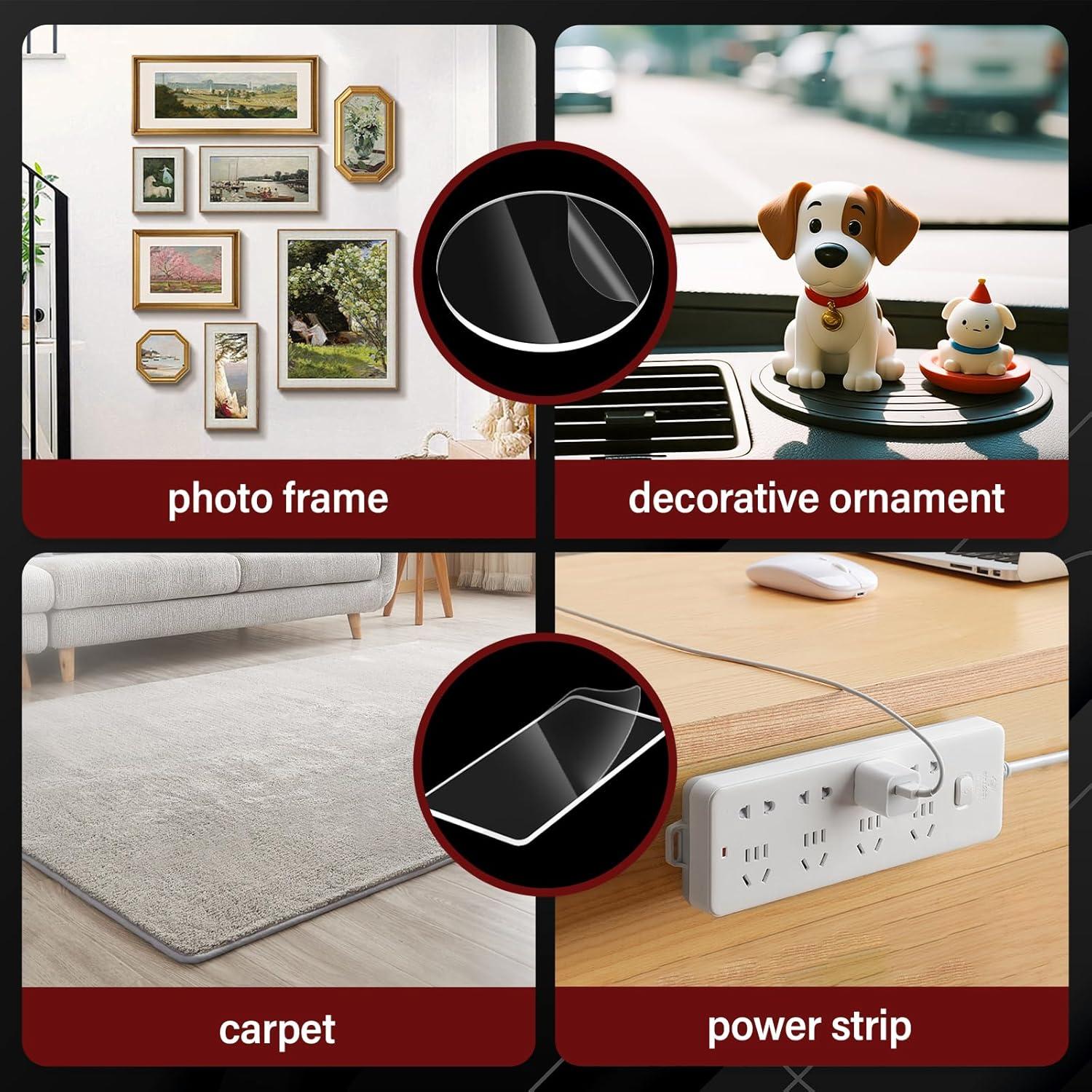 Cinta Nano Doble Cara Navona 70 Pcs 1 y 2 Pulgadas Transparente