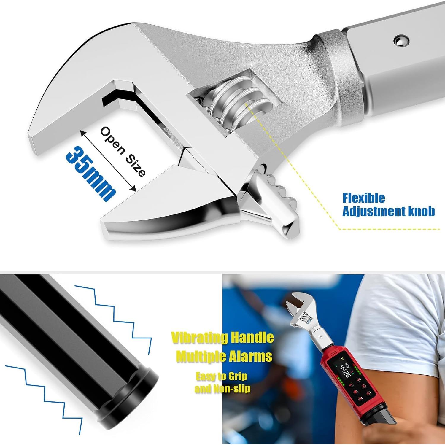 Llave de Torque Digital ANPUDS 0.9-60 Nm Ajustable 3/8"