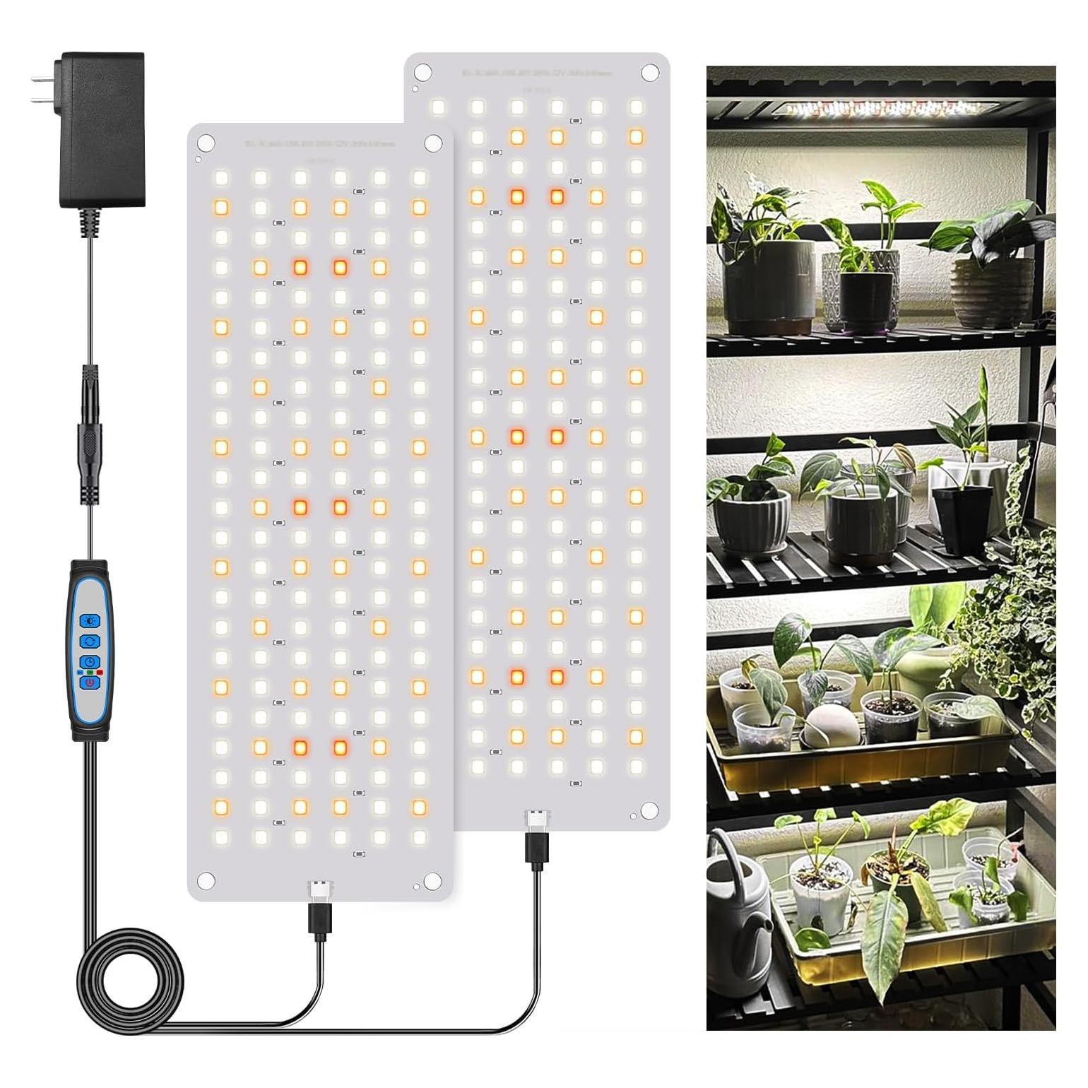 Luces de Crecimiento Garpsen 24W Espectro Completo 2 Paneles