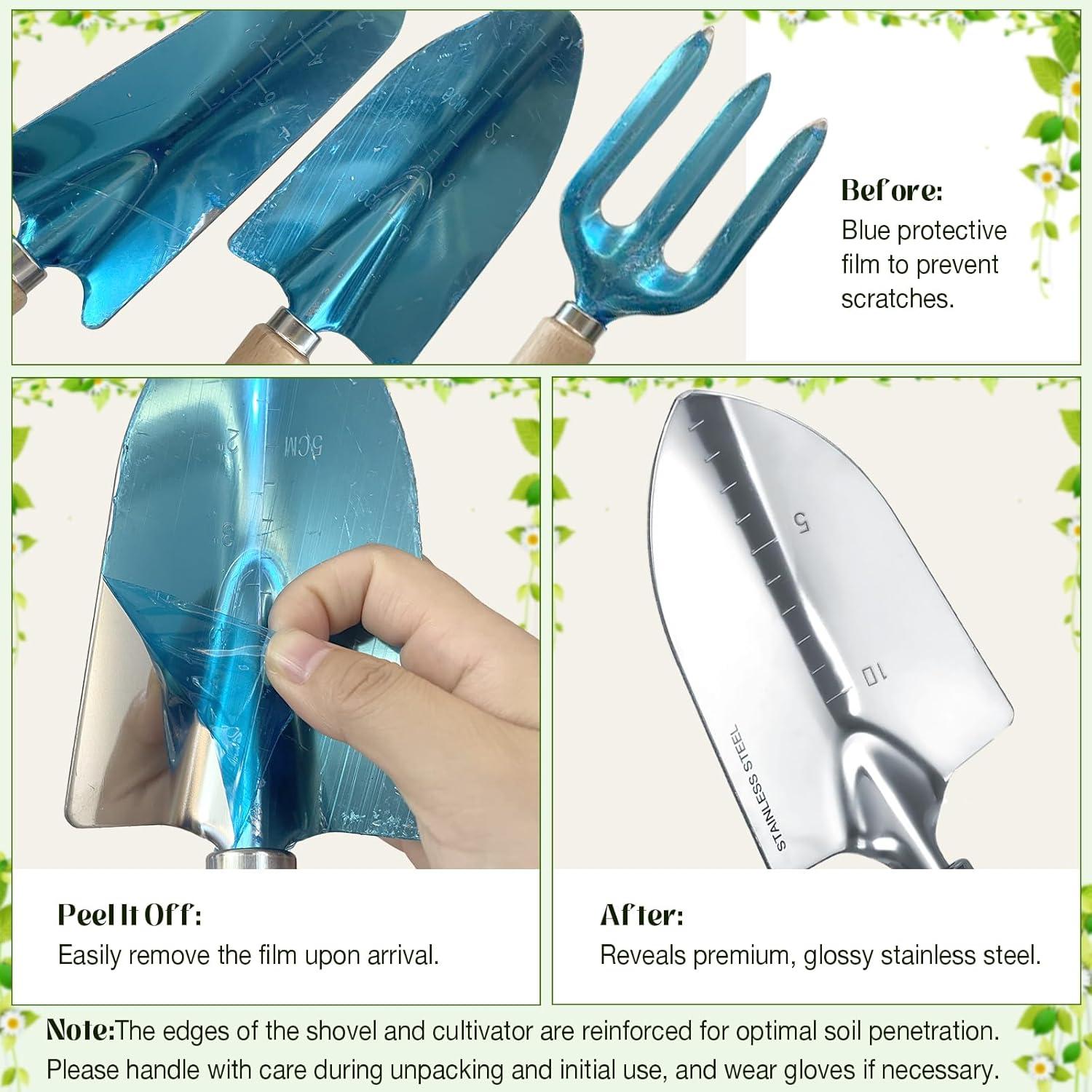 Juego de Herramientas de Jardín 9 Piezas Halilus Verde