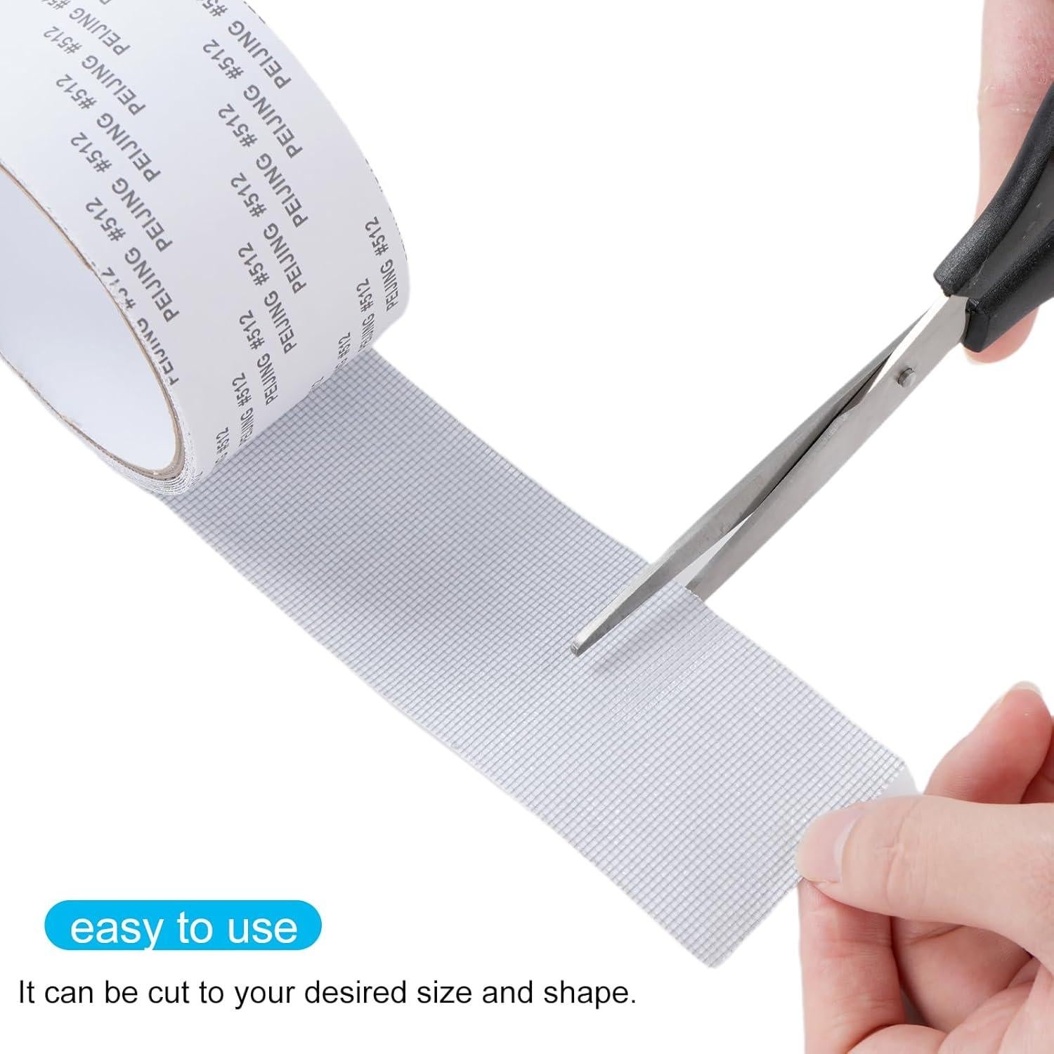 Window Screen Repair Tape, 2 in X 6.5 Ft Screen Repair Kit Strong Adhesive Screen Repair Tape Magic Mesh, Fiberglass Screen Tape Mesh Repair for Window Screen and Screen Door Tears Holes