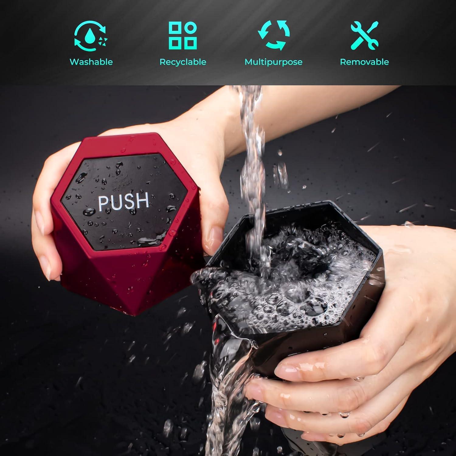 Basurero de Coche Tecfino Mini Rojo con Tapa y Soporte