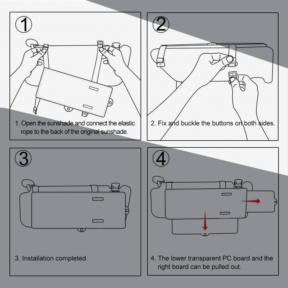 Extensor de Visera Solar HAOBO Polarizado para Coche - Antirreflejo