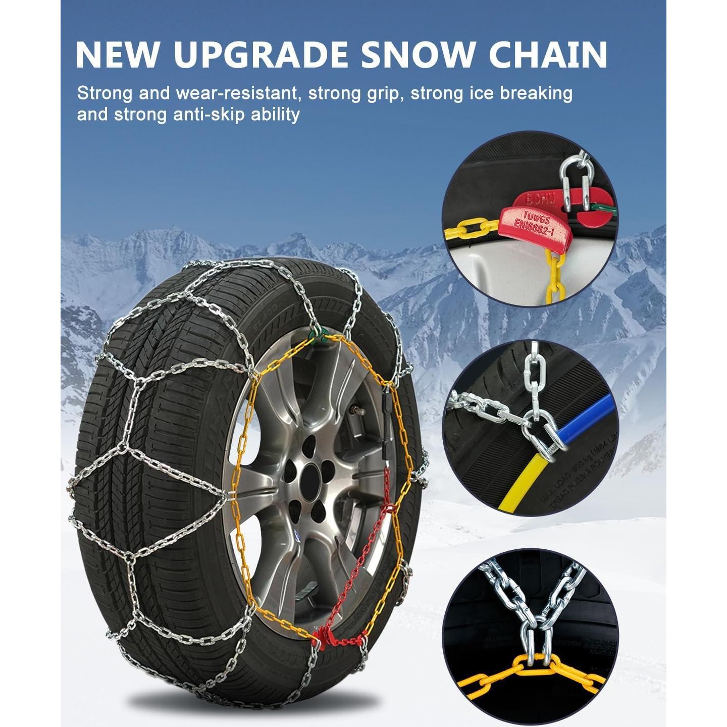 Cadenas de Nieve SCITOO KN130 para Automóviles y SUV - Juego de 2