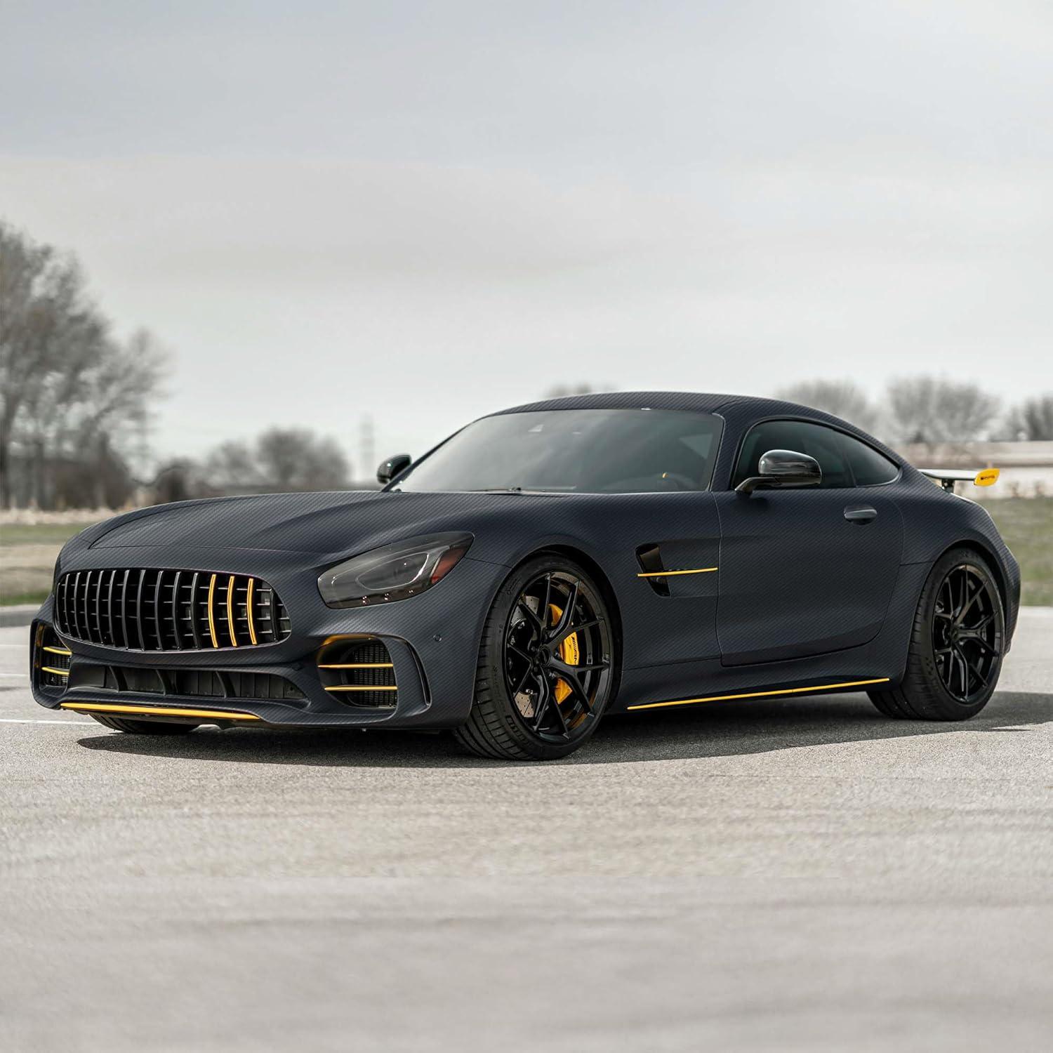 Vinilo de Fibra de Carbono 3D Yescom 152x1500 cm Negro