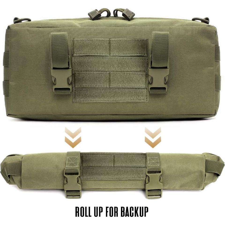 Bolsa Táctica WYNEX Molle Verde Militar 5L con Correa
