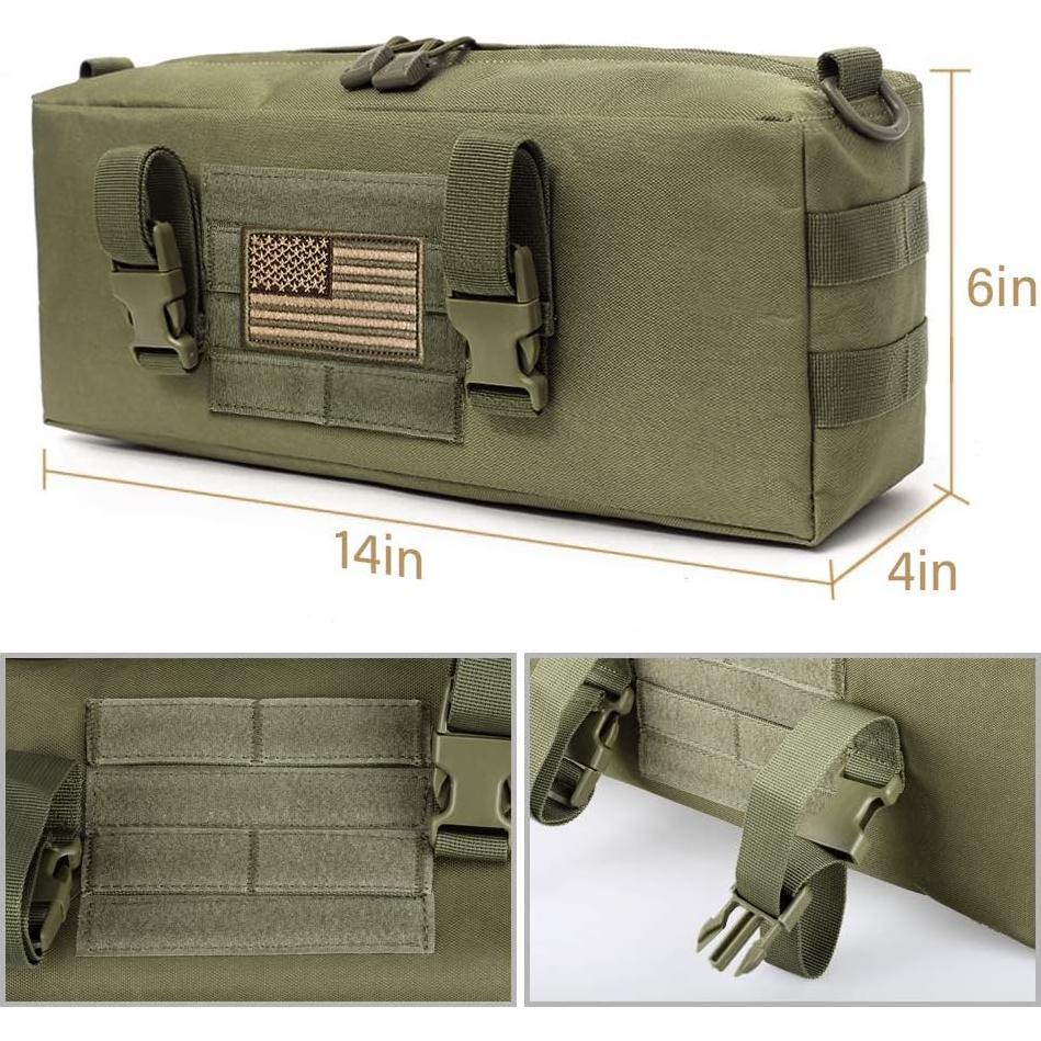 Bolsa Táctica WYNEX Molle Verde Militar 5L con Correa