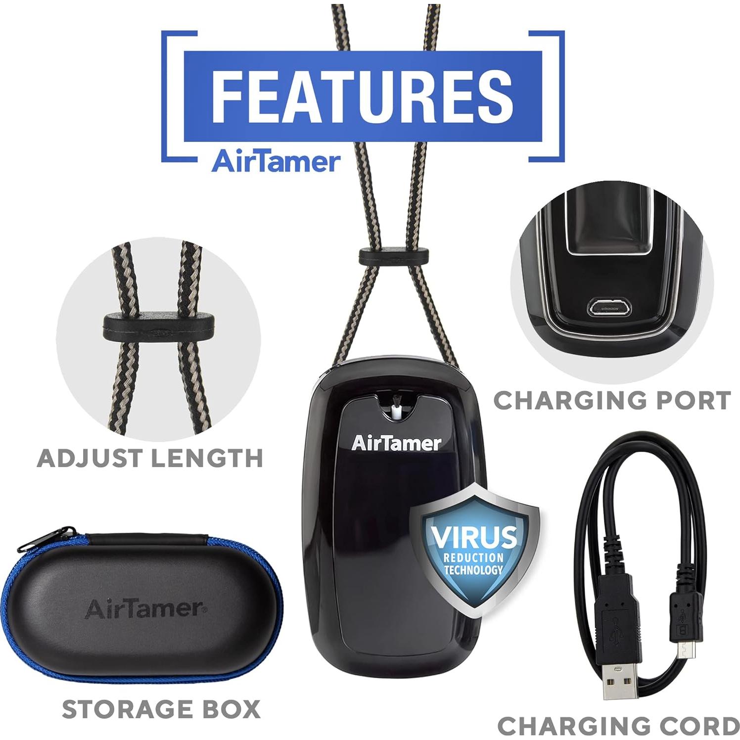 Purificador de Aire Portátil AirTamer A315 Recargable Negro