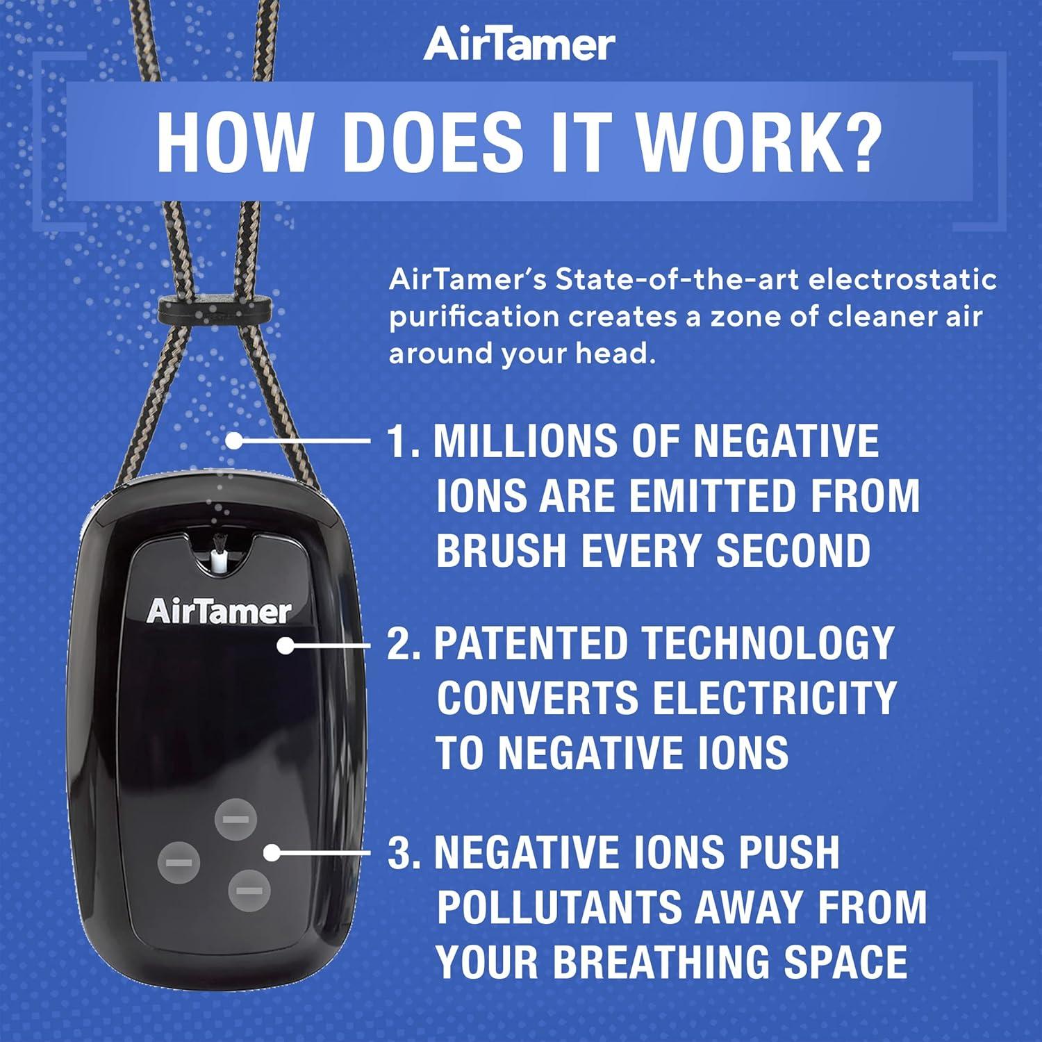 Purificador de Aire Portátil AirTamer A315 Recargable Negro