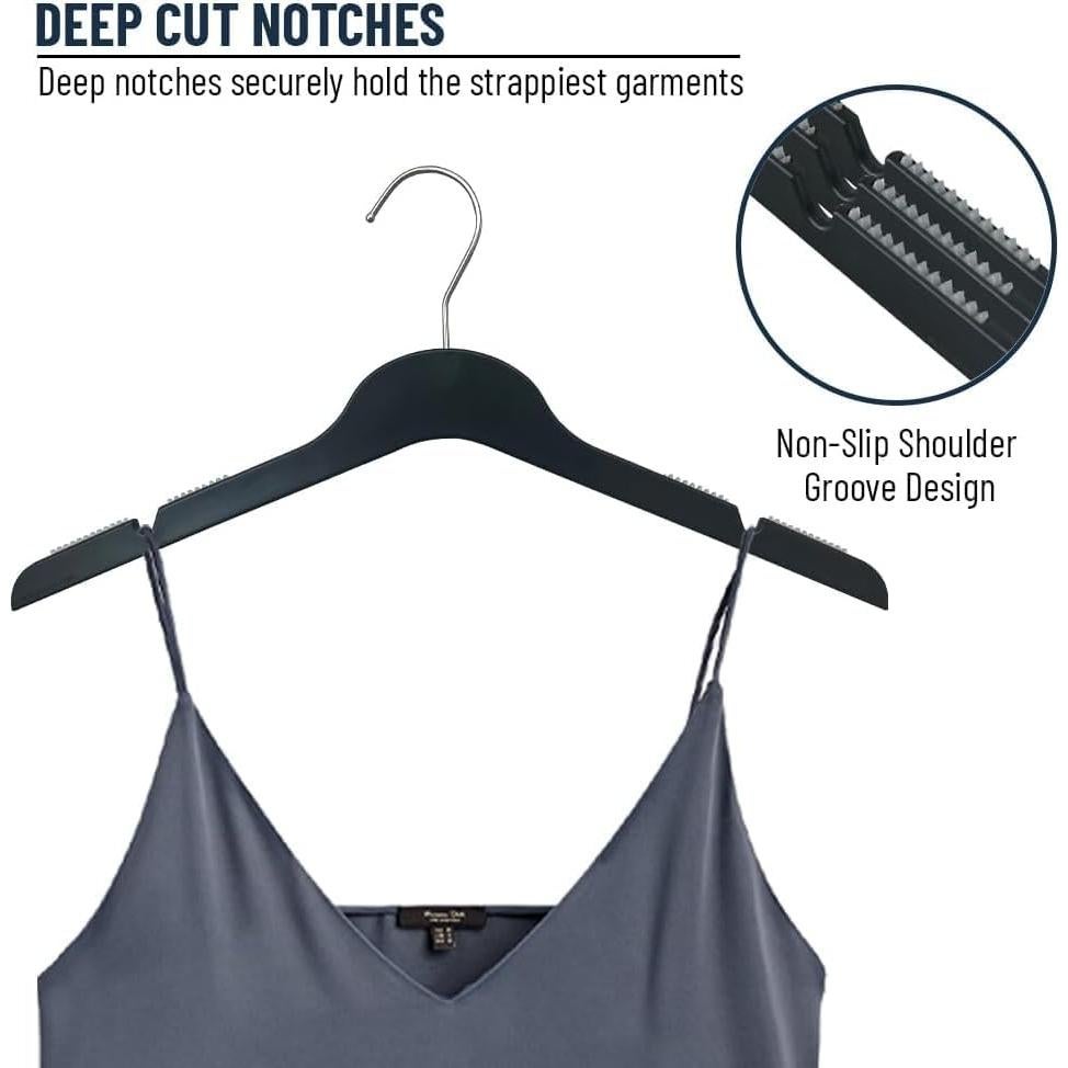 Perchas de Plástico Antideslizantes Perfectly Closeted - 6 Unidades