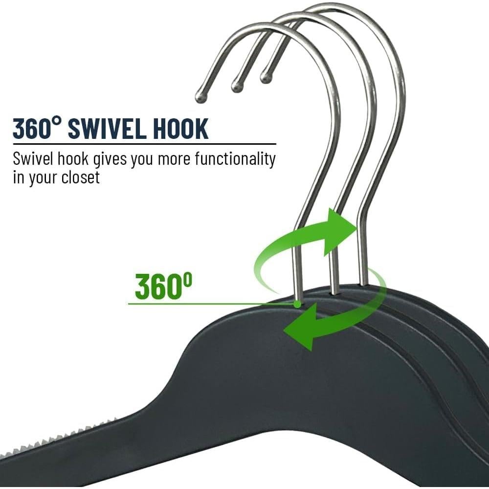 Perchas de Plástico Antideslizantes Perfectly Closeted - 6 Unidades