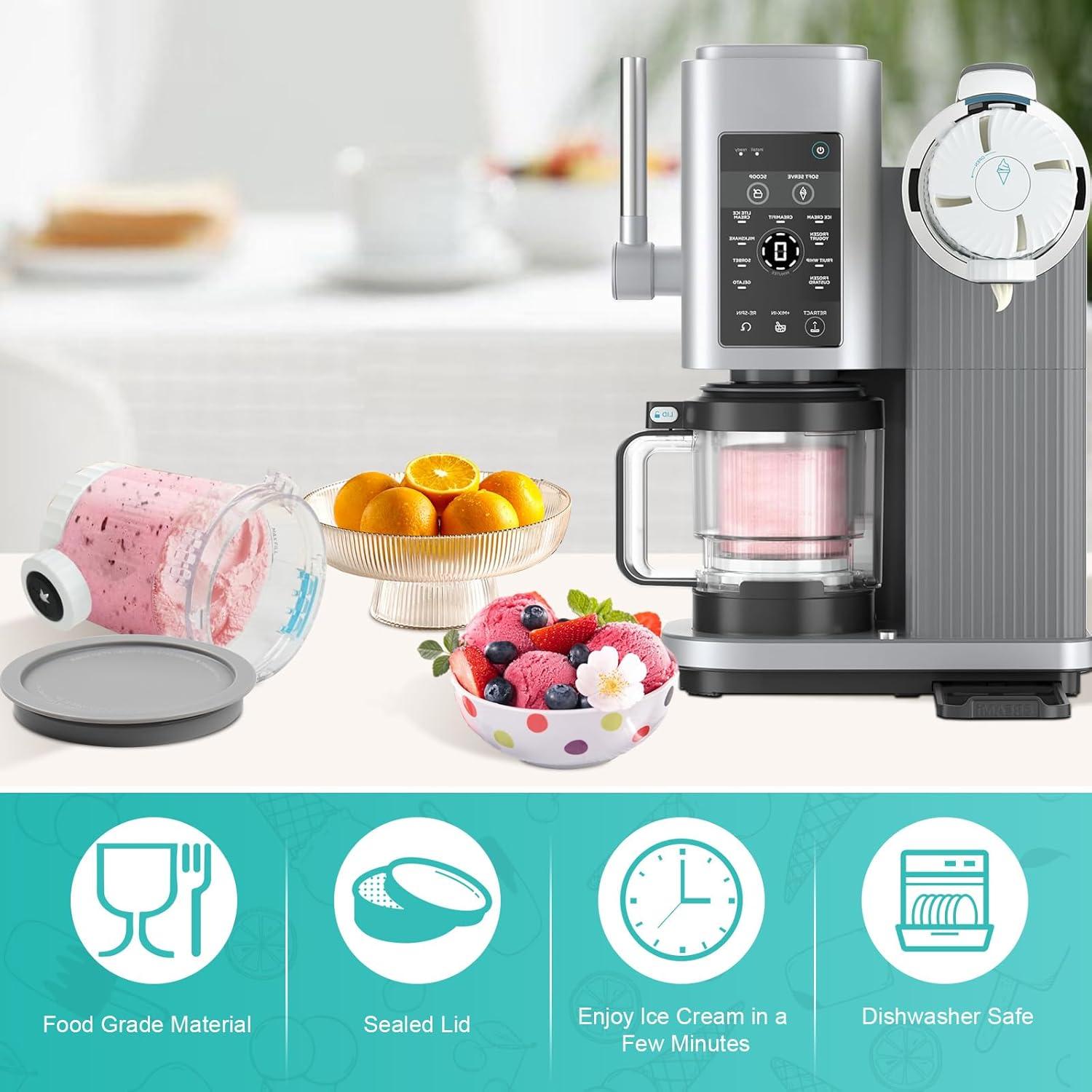 Paquete de 2 Pints Ninja Creami NC700 con Tapas Reemplazo