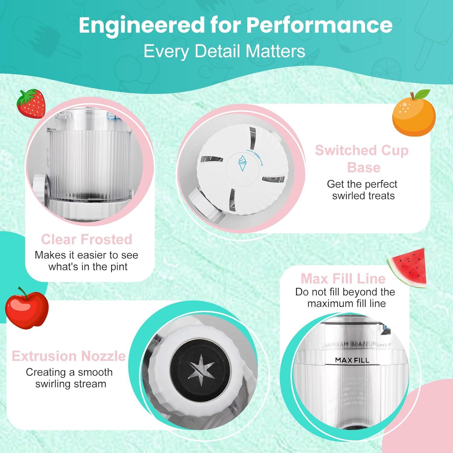 Paquete de 2 Pints Ninja Creami NC700 con Tapas Reemplazo