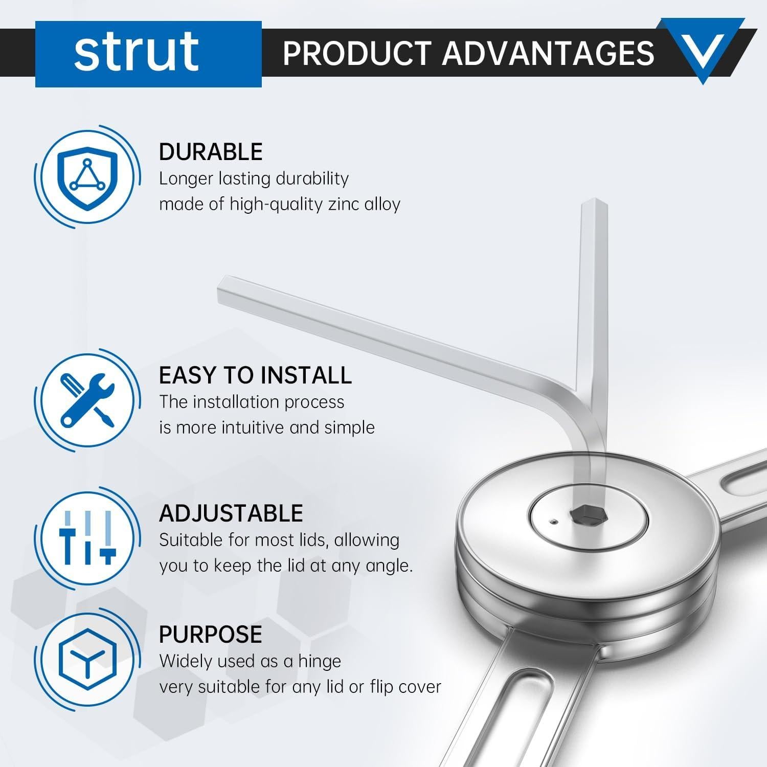 Bisagras fijas para tapas de madera XBLWIN 1 paquete 357g