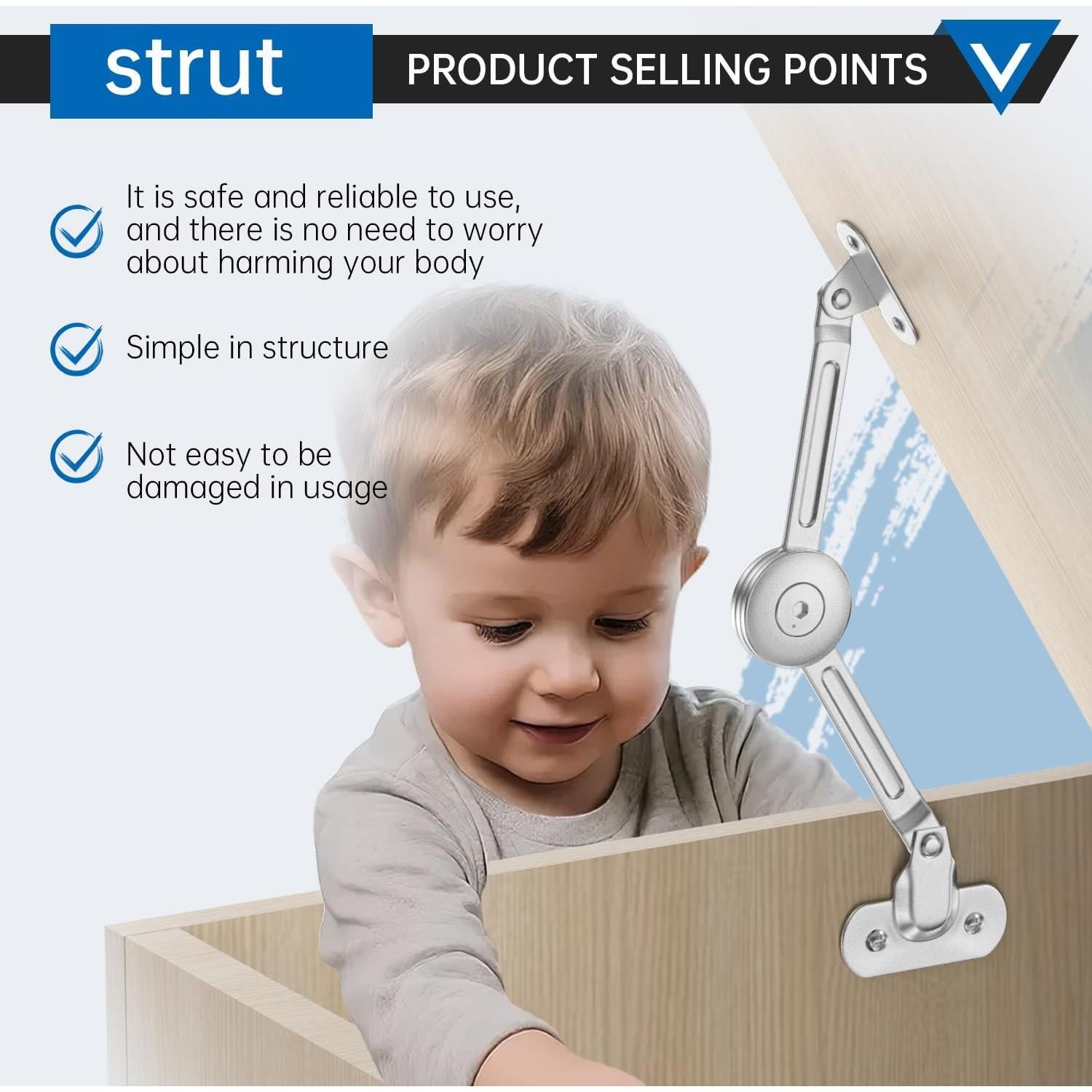 Bisagras fijas para tapas de madera XBLWIN 1 paquete 357g