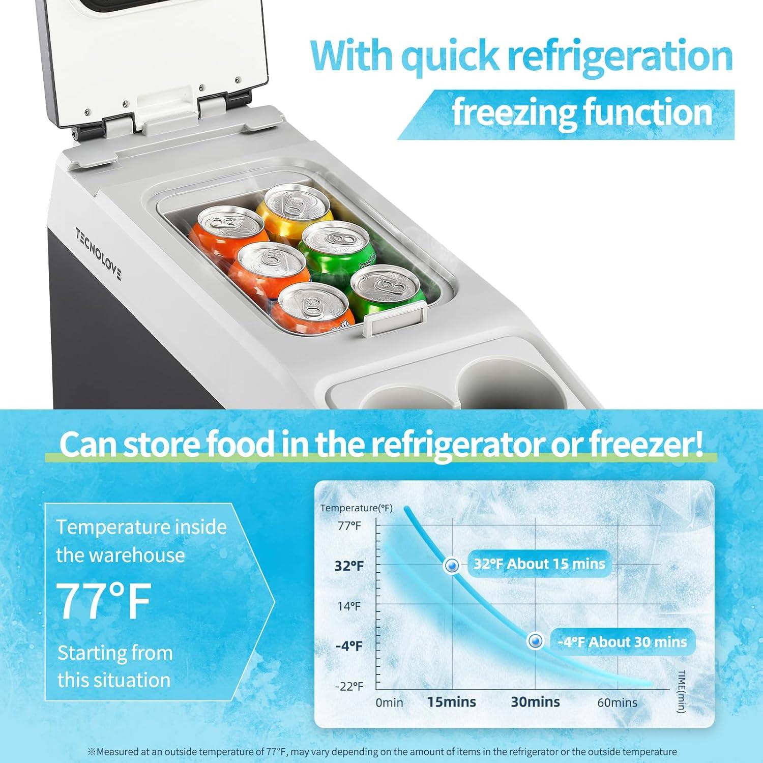 Nevera Portátil Eléctrica Tecnolove 16QT -20C a 10C para Coche