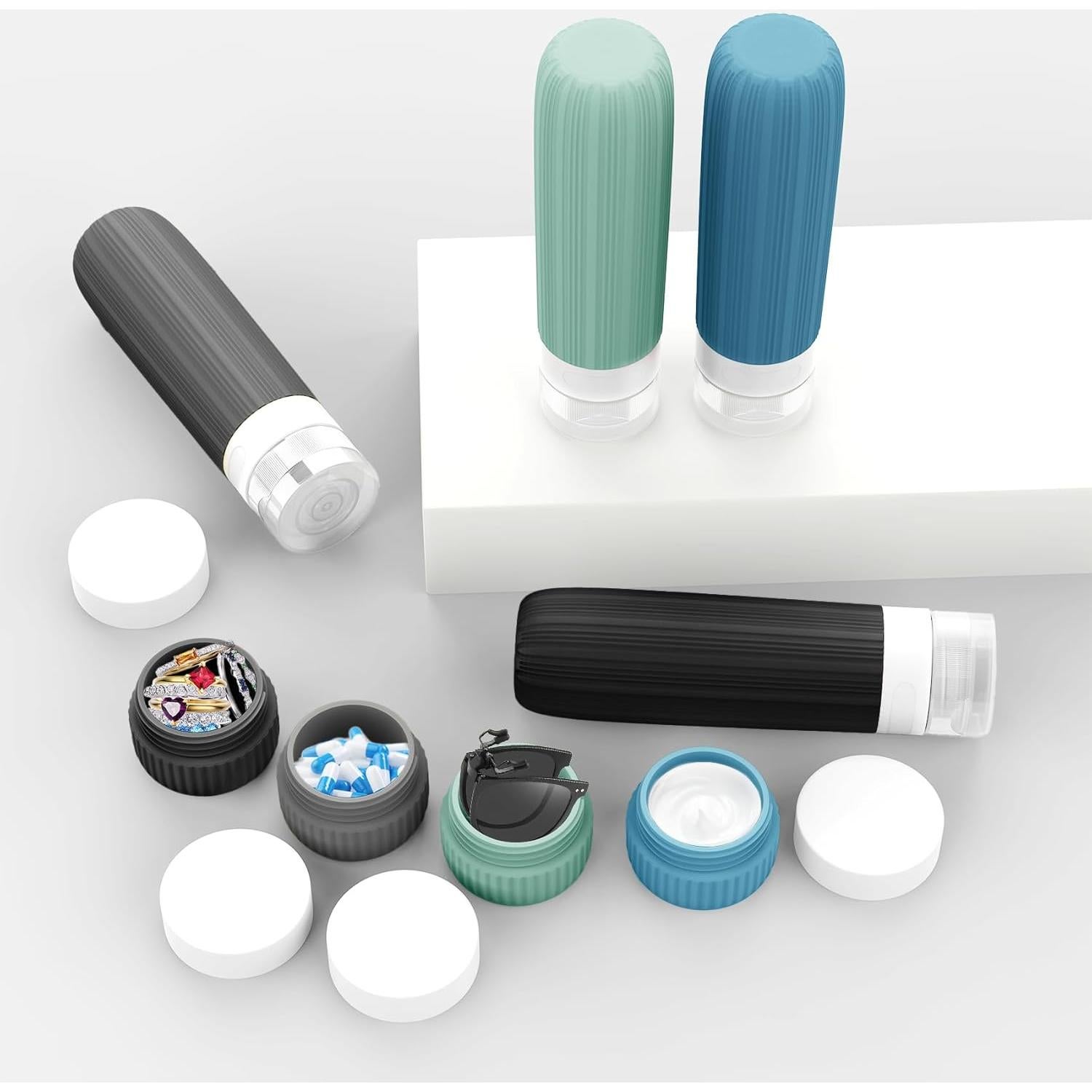 Set de Botellas de Viaje Huamemostyle 14 Piezas Aprobado TSA