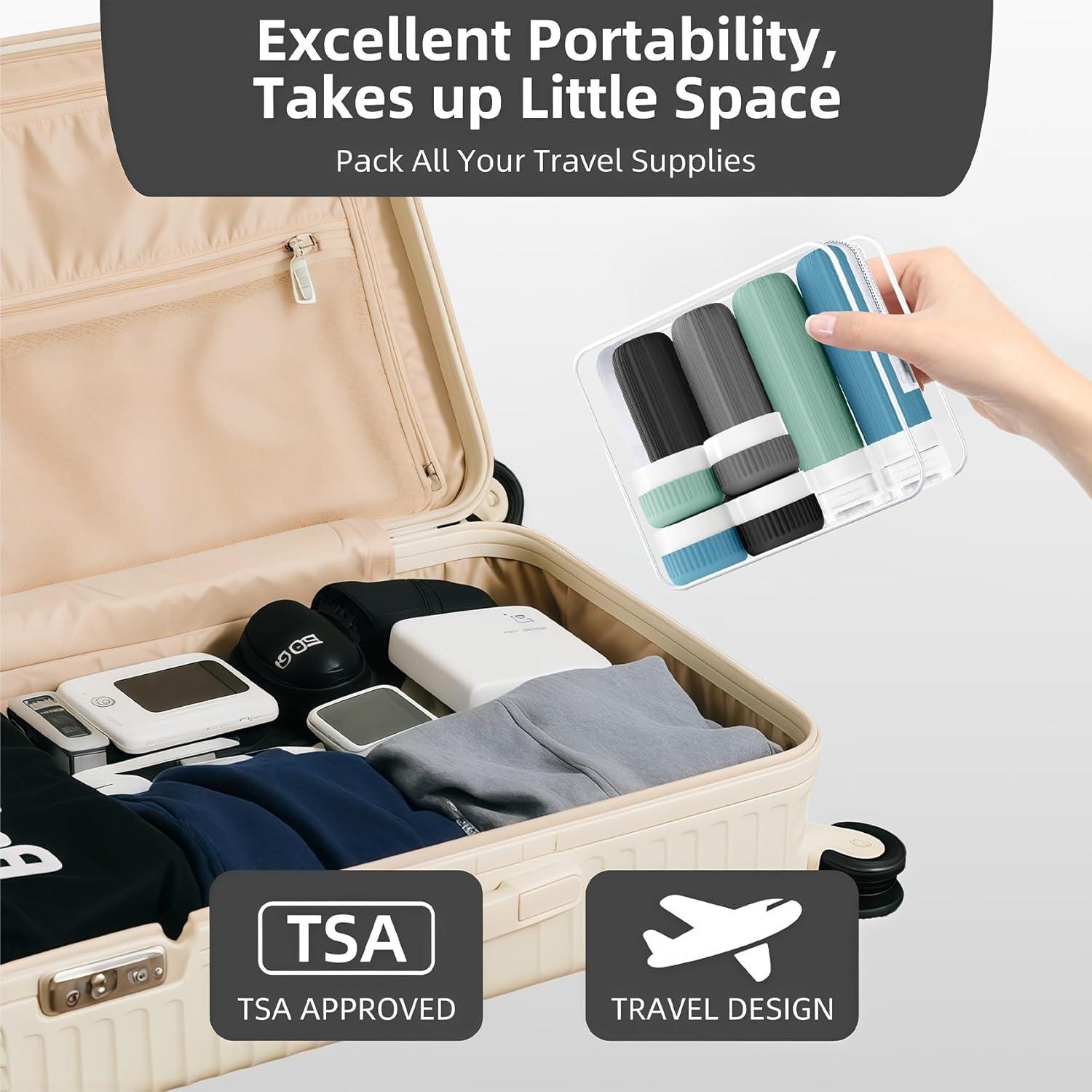 Set de Botellas de Viaje Huamemostyle 14 Piezas Aprobado TSA