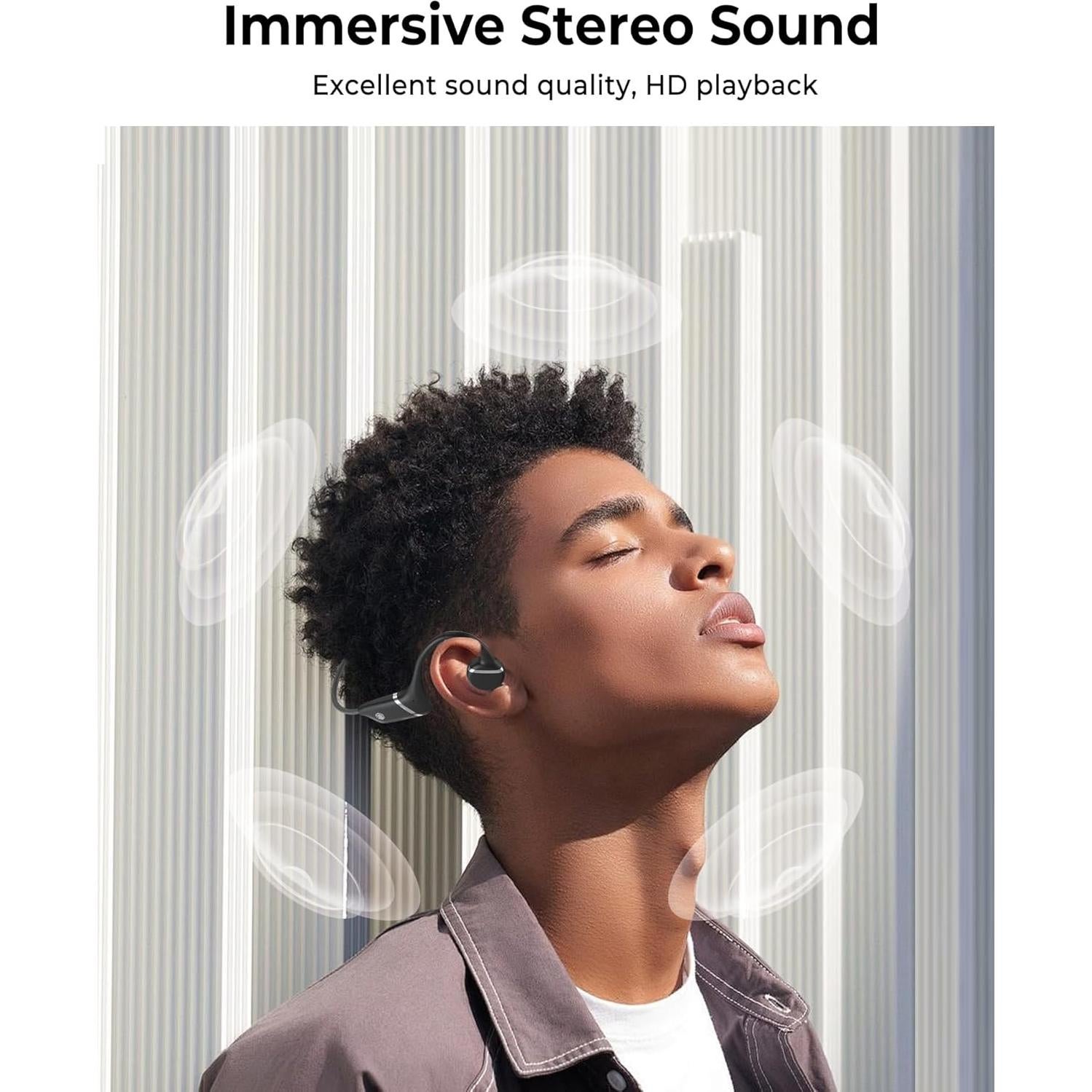 Auriculares de Conducción Ósea Bluetooth 5.3 Atopskins IPX5 9H