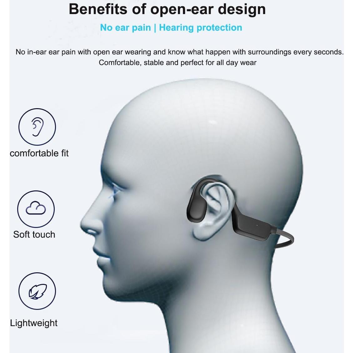 Auriculares Bluetooth Beisidi SoneHearing S1 Conducción Ósea 15H