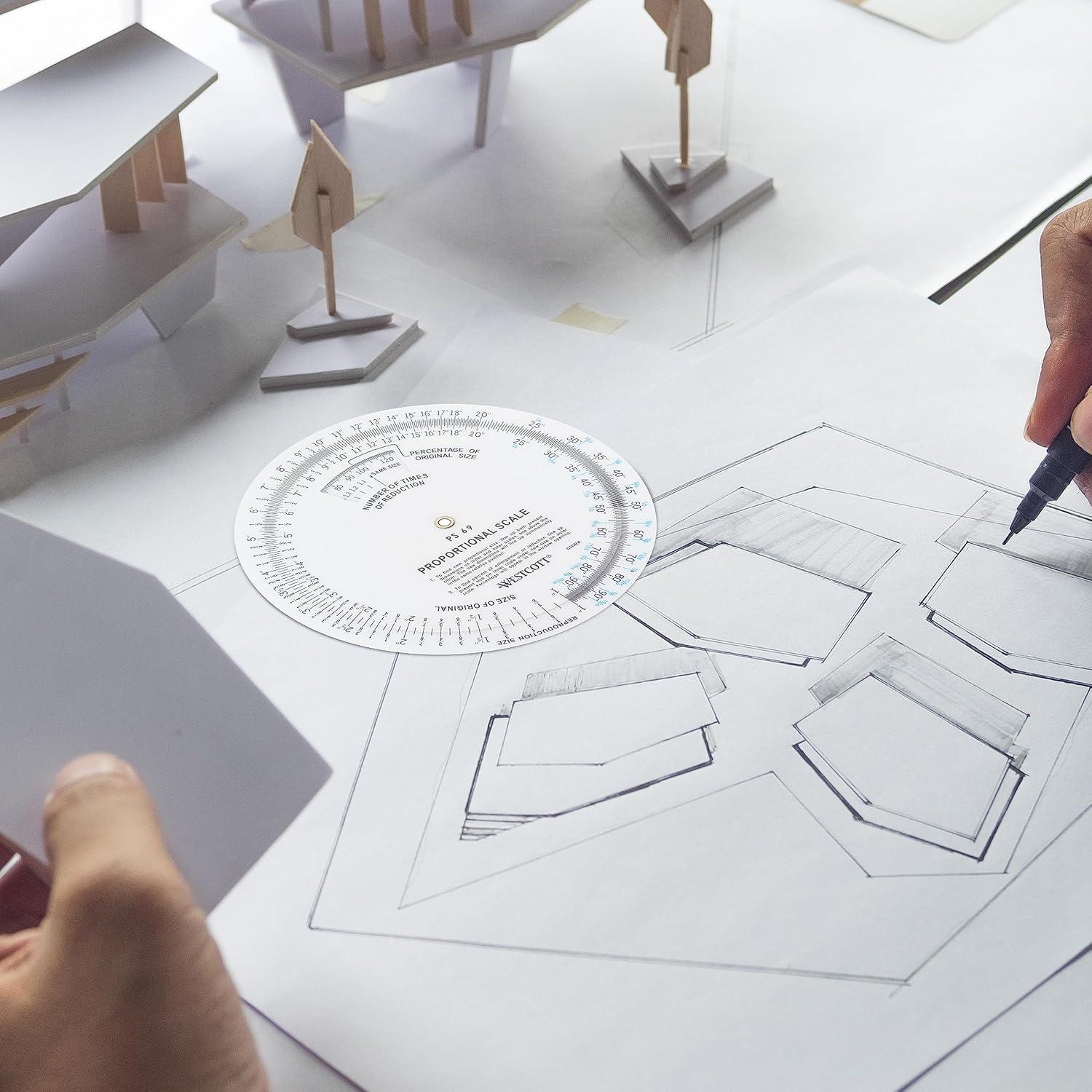 Escala Proporcional Westcott PS-69 13.34 cm Blanca