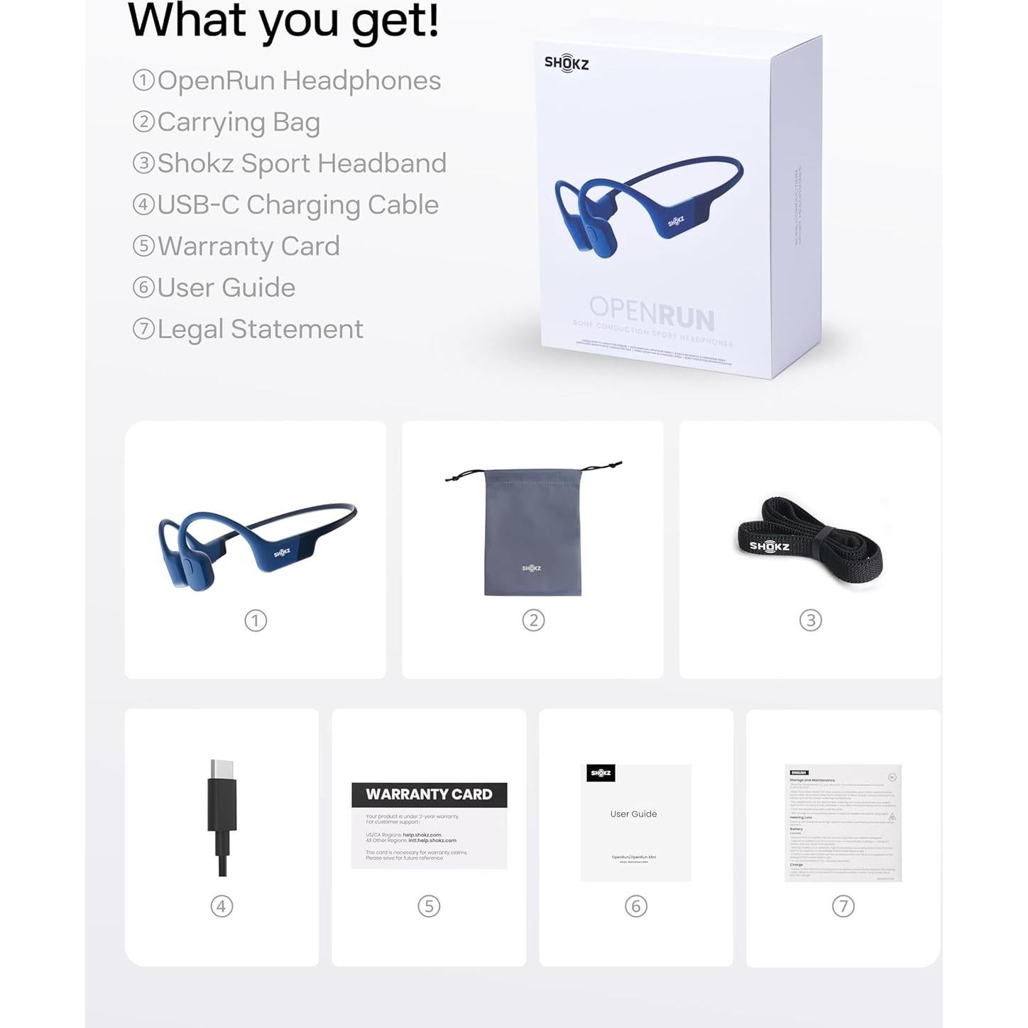 Auriculares deportivos SHOKZ OpenRun USB-C - Conducción ósea