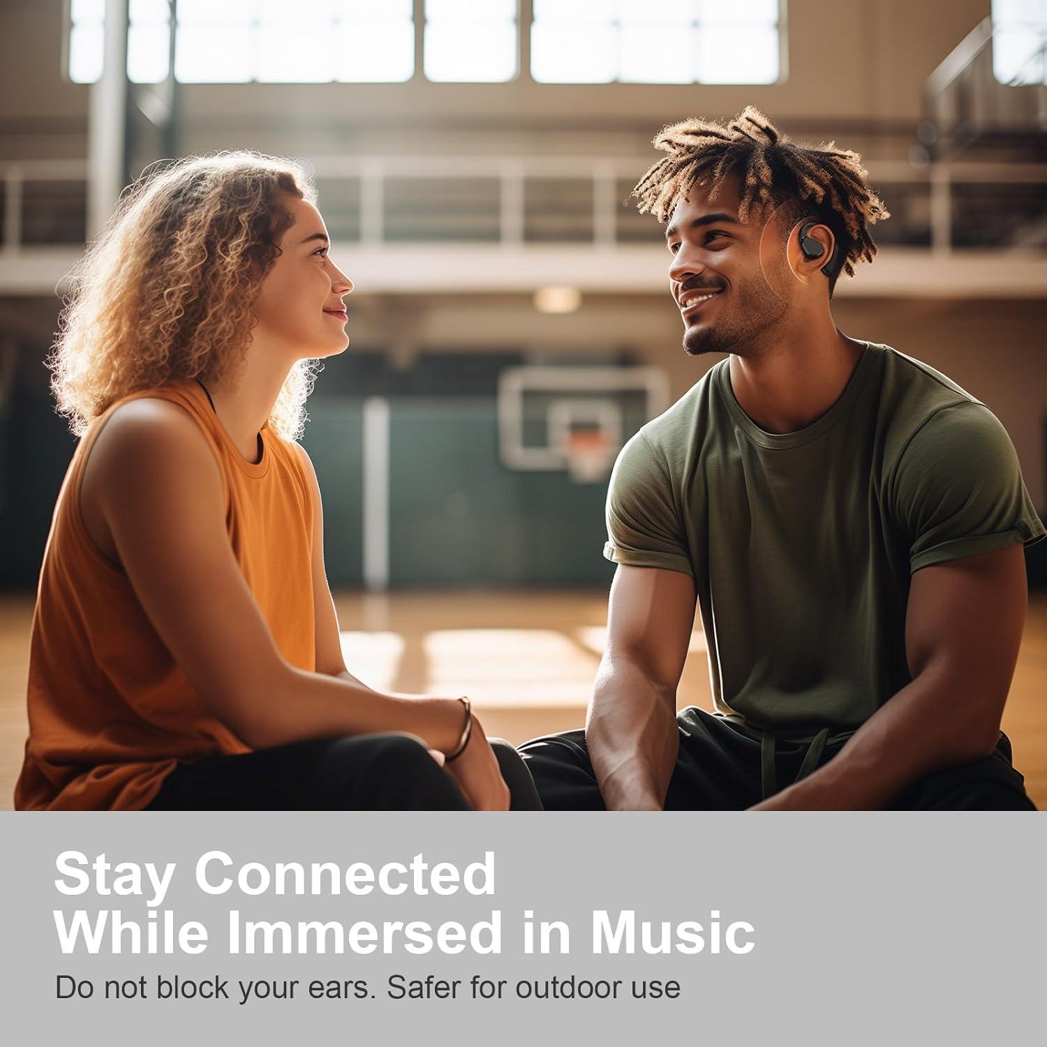 Auriculares TTQ Bluetooth 5.3 Inalámbricos Deportivos Gris