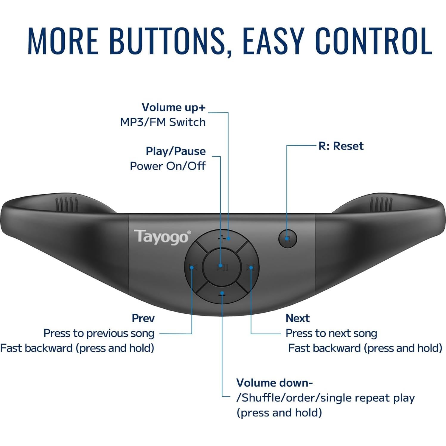 Reproductor MP3 Impermeable Tayogo W16 8GB para Natación