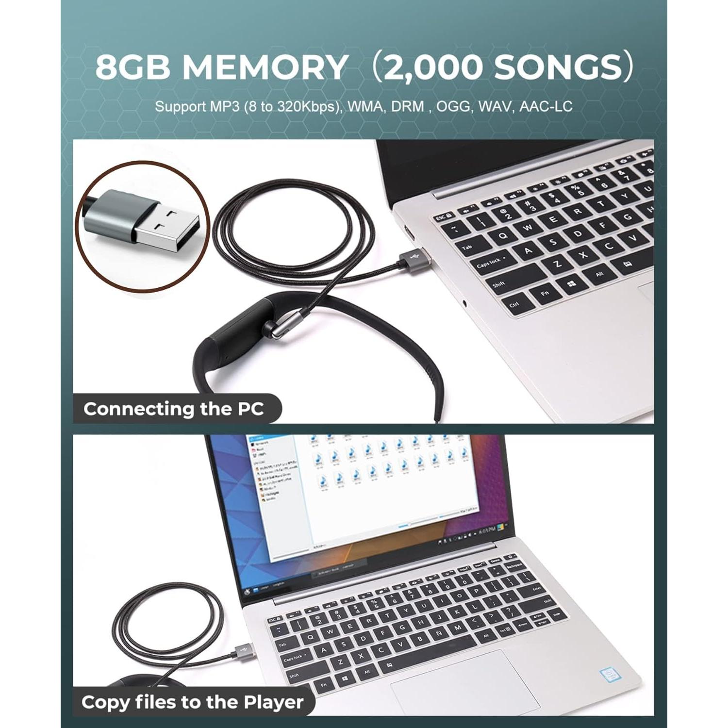 Reproductor MP3 Impermeable Tayogo W16 8GB para Natación