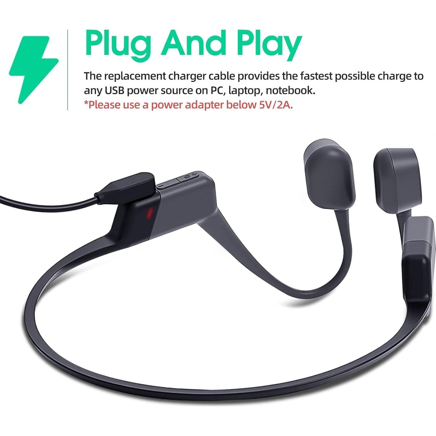 Paquete de 2 Cables de Carga Magnéticos 1.83m para AfterShokz