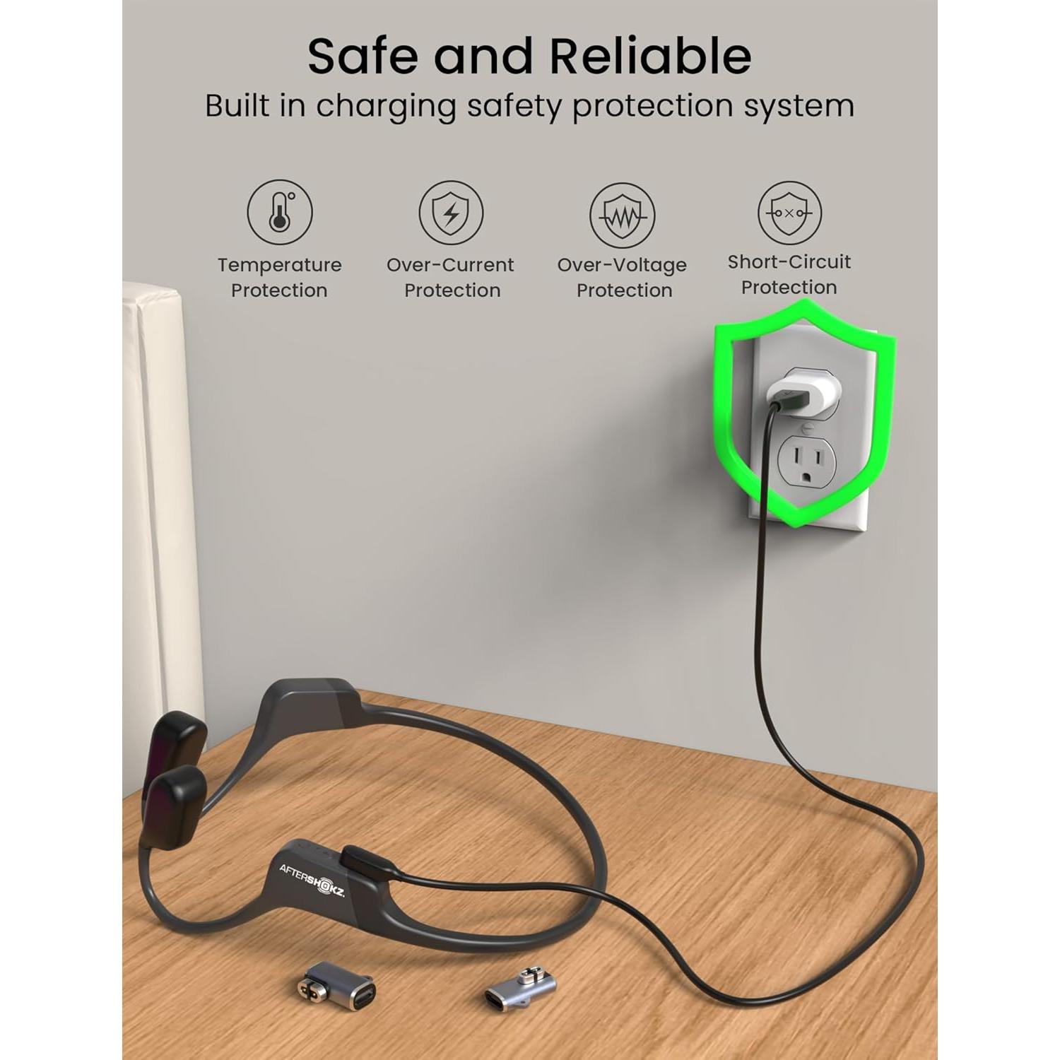 Cable de Carga USB A Sinoacc 1m para Auriculares Shokz