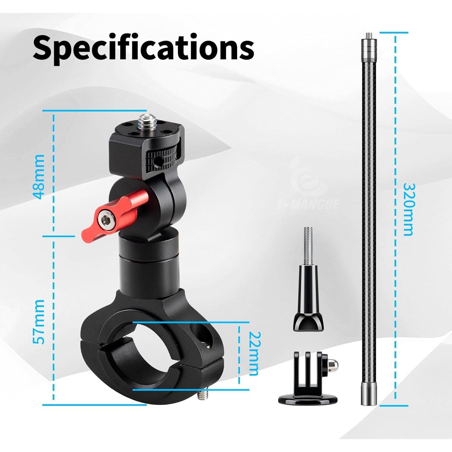 Soporte de Manillar para Bicicleta E-Mangue Ajustable 360°