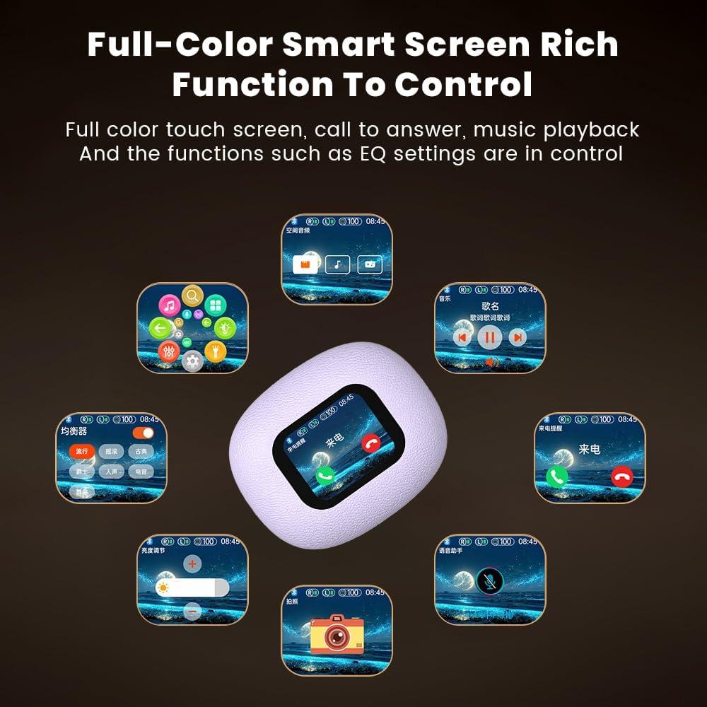 Auriculares Inalámbricos Piluyaa YJ33 Púrpura Bluetooth 5.4 IPX7