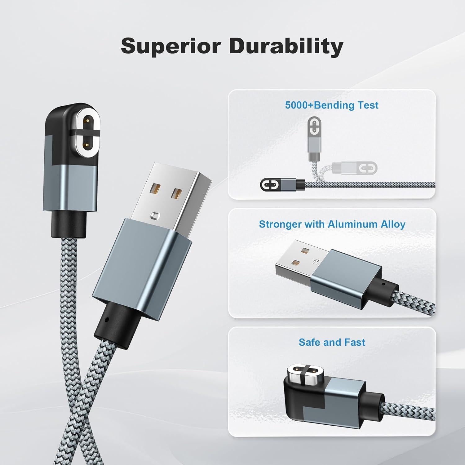 Cable de Carga Magnético RUXELY 1.2M para Auriculares Shokz