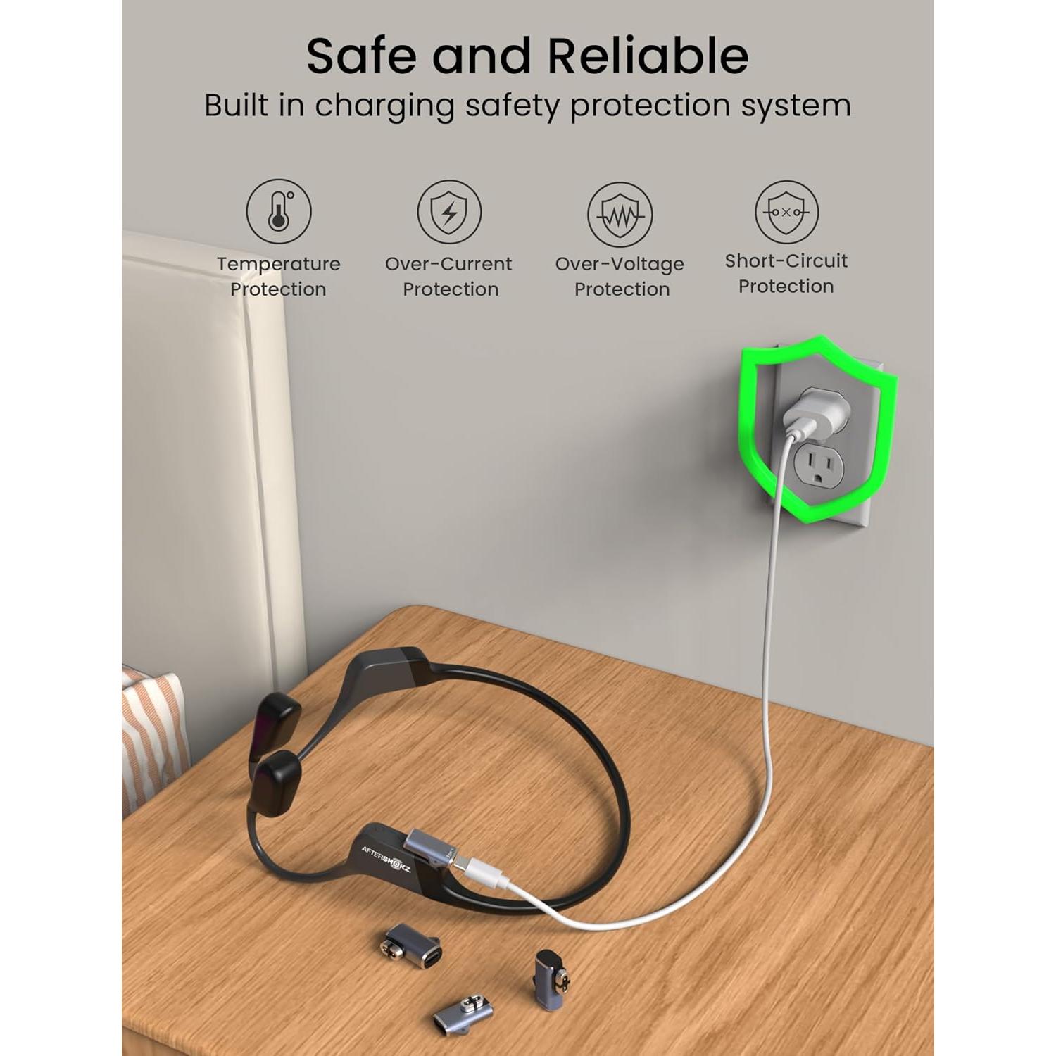 Cargador Magnético USB C Sinoacc para Auriculares Shokz - Paquete de 4