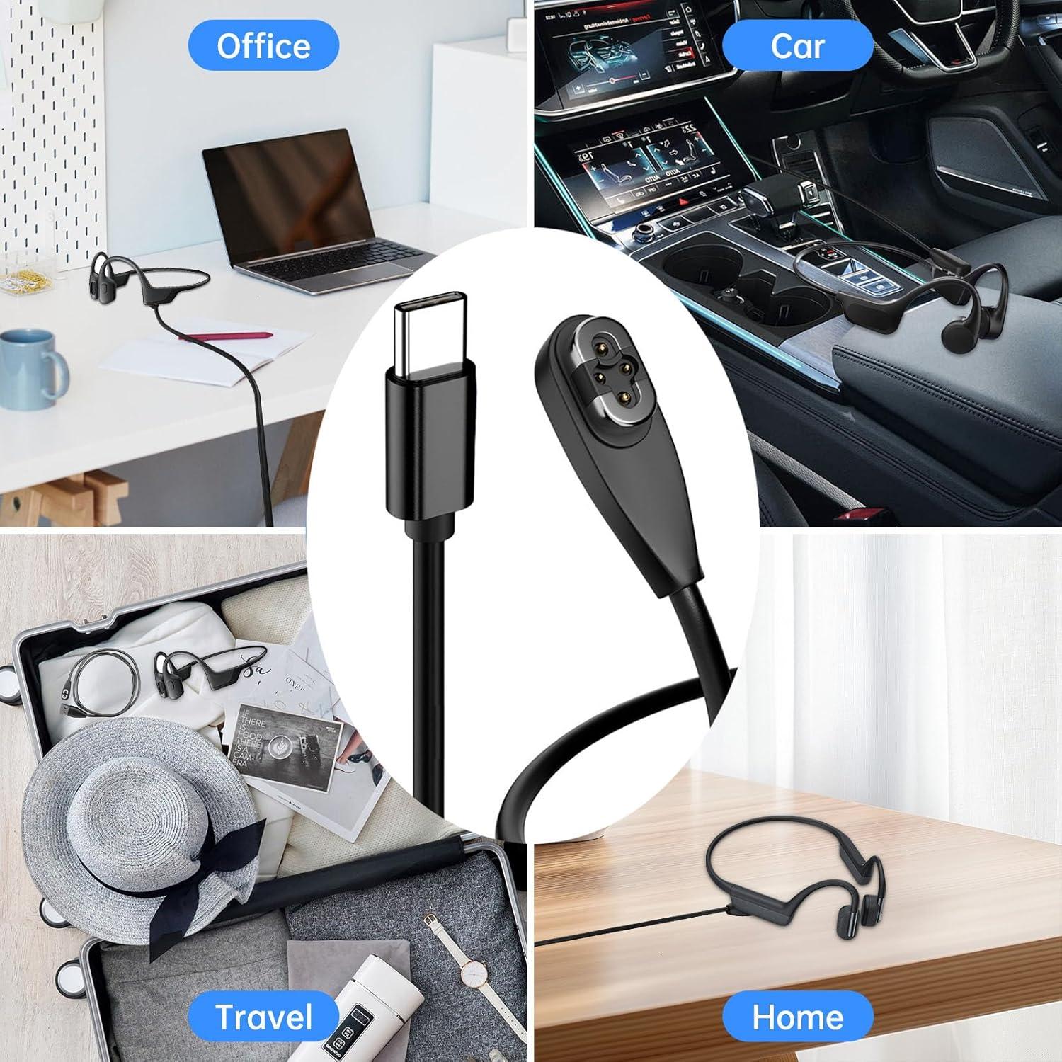 Cable de Carga Magnético USB C para Auriculares Shokz S710 1m