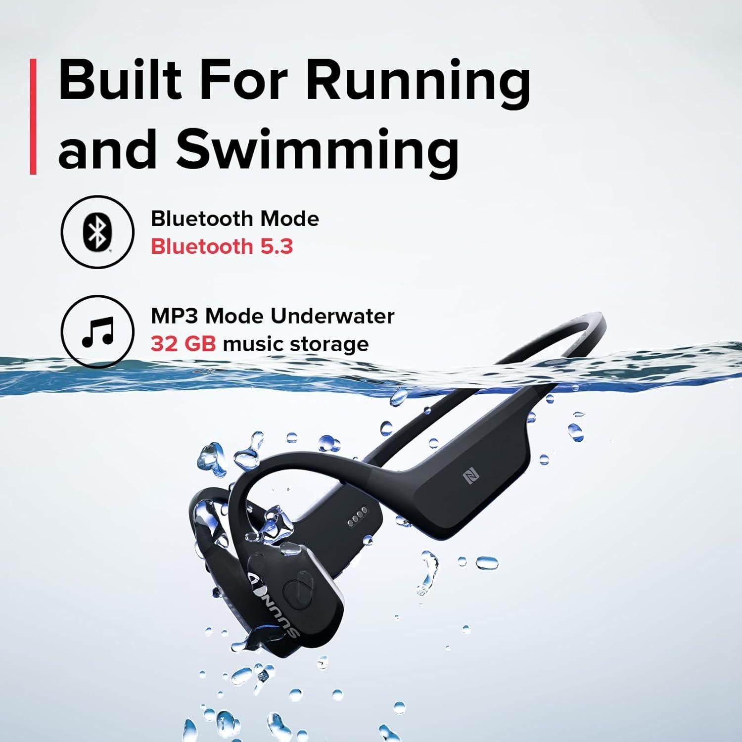 Auriculares SUUNTO Aqua Conducción Ósea Bluetooth 5.3 32GB