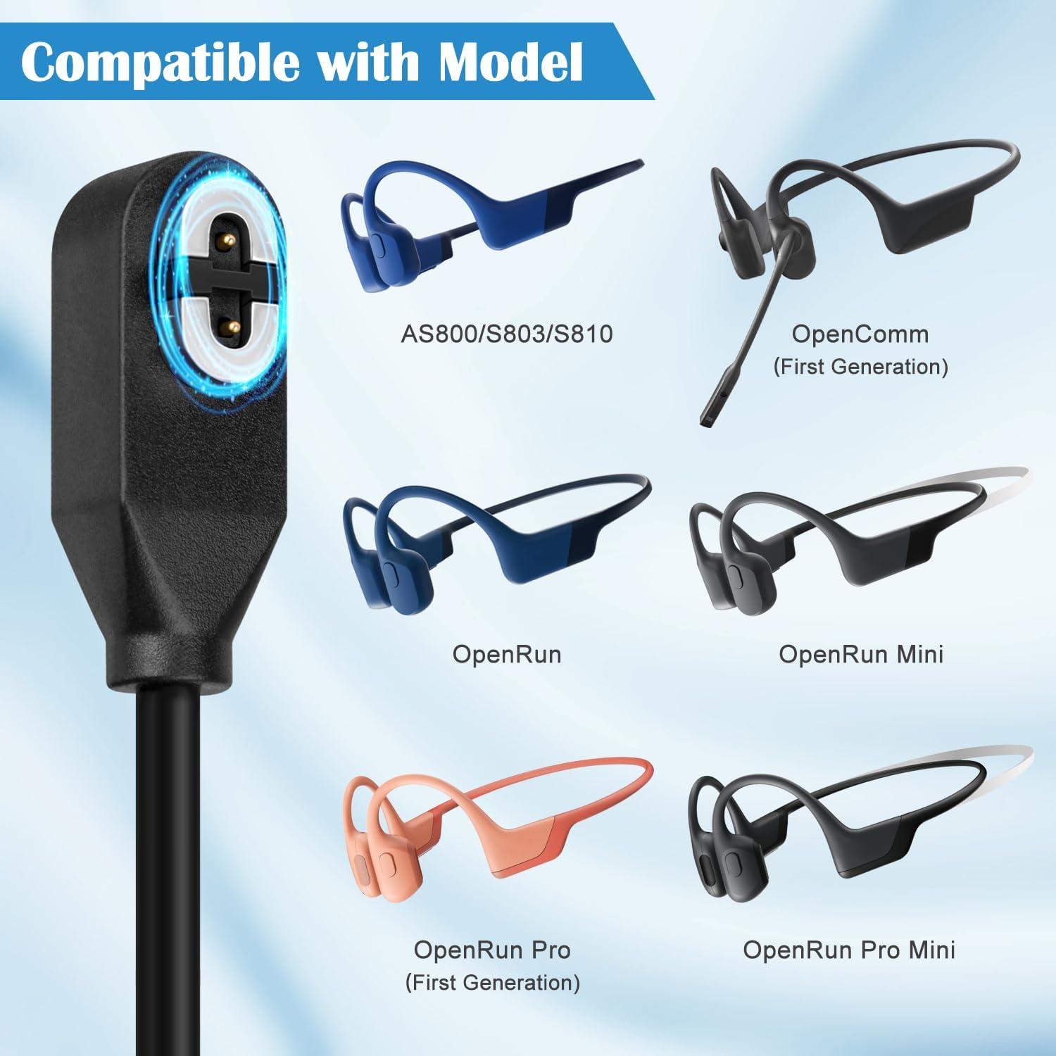 Cargador Magnético Shokz 1m para Auriculares AfterShokz