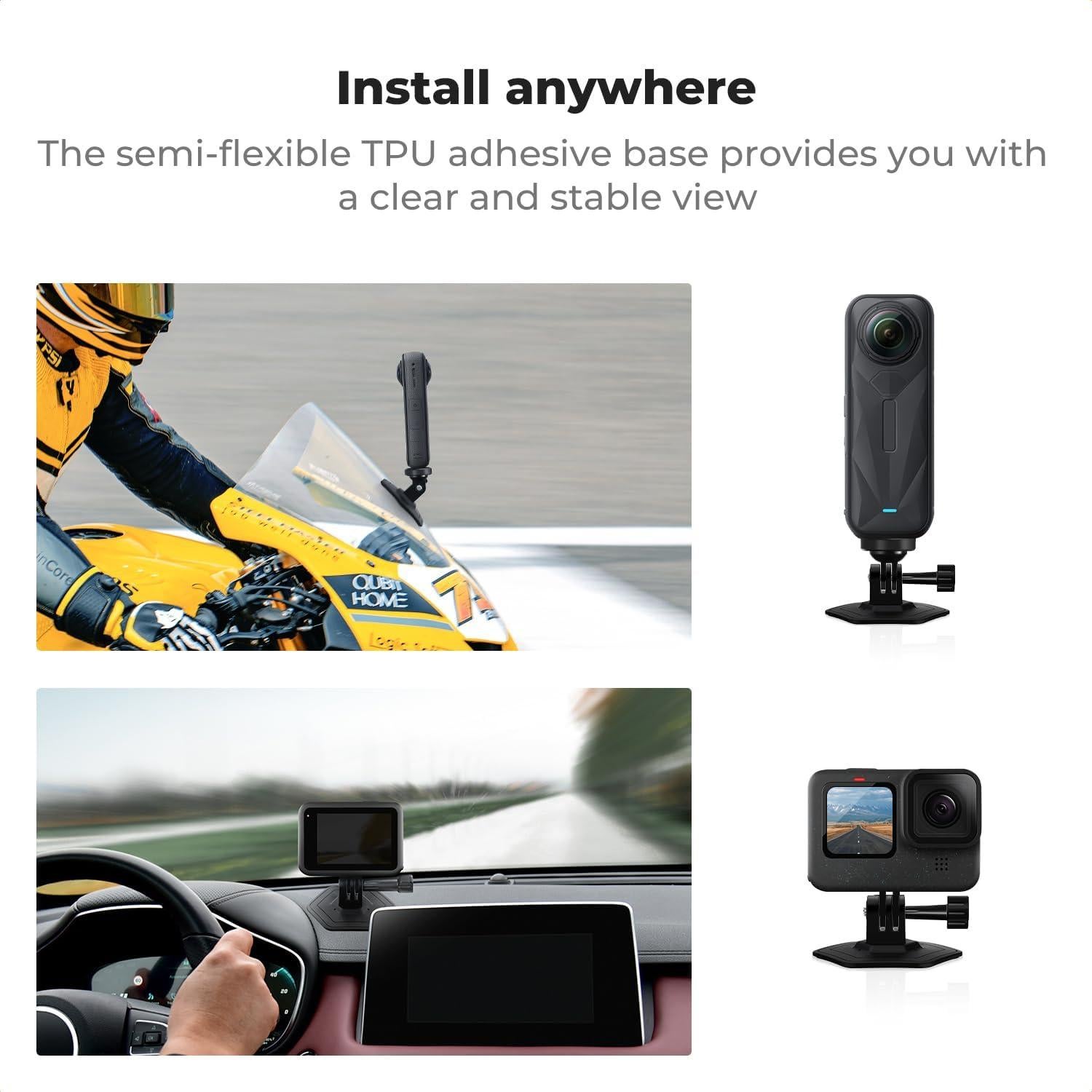 K&F Concept 3Pack Montaje Adhesivo Flexible para Cámaras de Acción