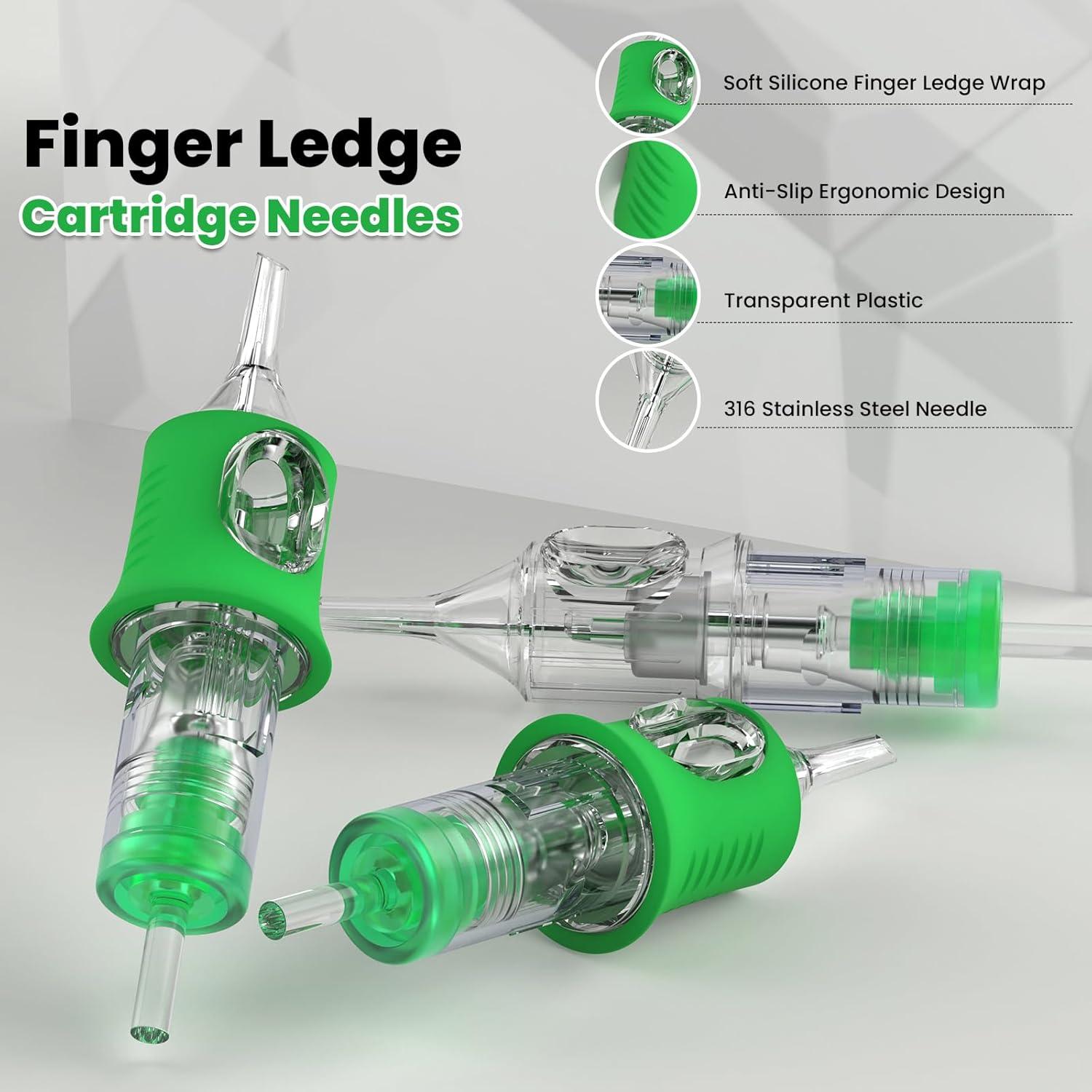 Agujas de Tatuaje Wormhole 20 Pcs 1RL Cartucho Desechable