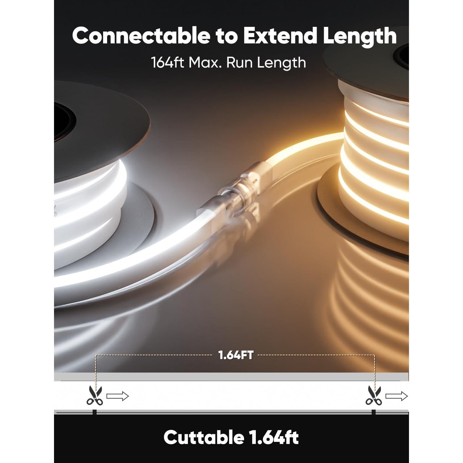 Tira de Neón LED 5M LMD 2800K Blanco Cálido Impermeable