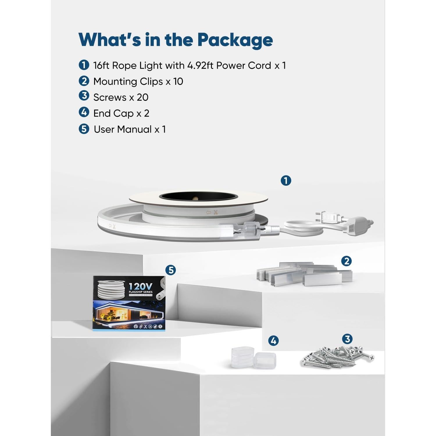 Tira de Neón LED 5M LMD 2800K Blanco Cálido Impermeable