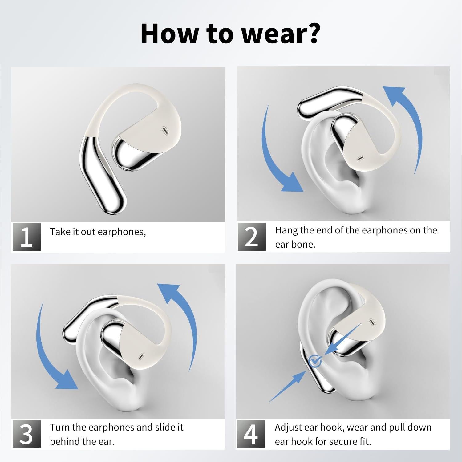 Auriculares Bluetooth 5.4 Gidosha Conducción Ósea IPX7 10h