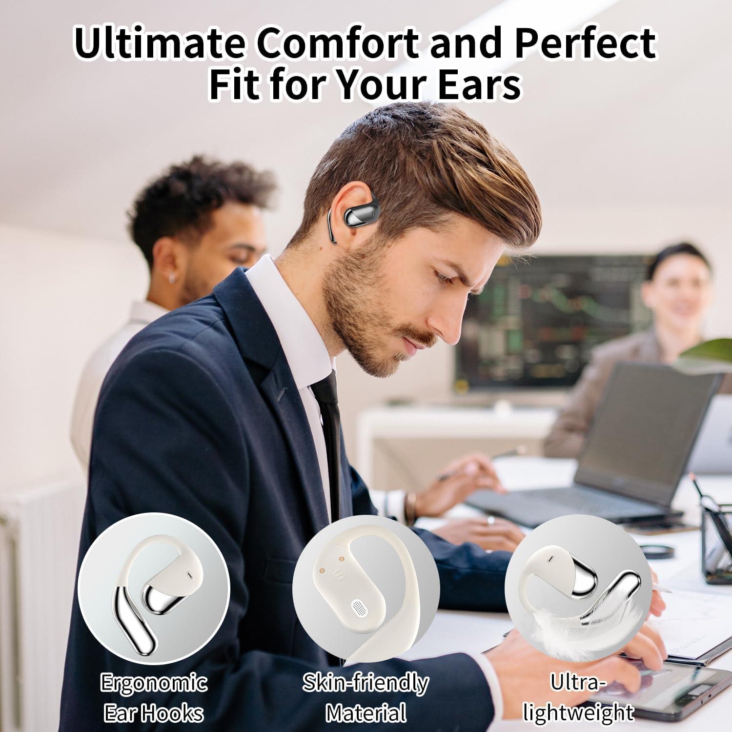 Auriculares Bluetooth 5.4 Gidosha Conducción Ósea IPX7 10h