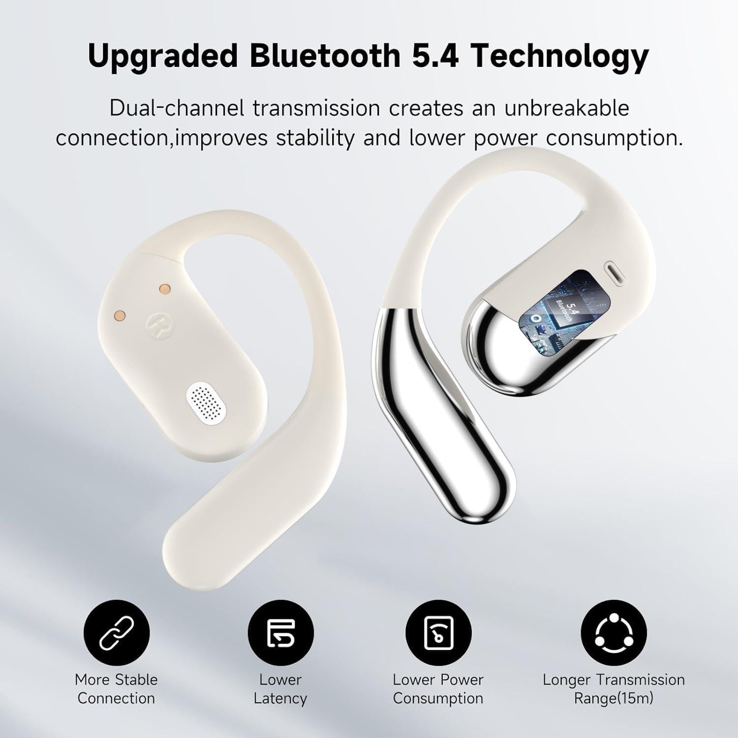 Auriculares Bluetooth 5.4 Gidosha Conducción Ósea IPX7 10h